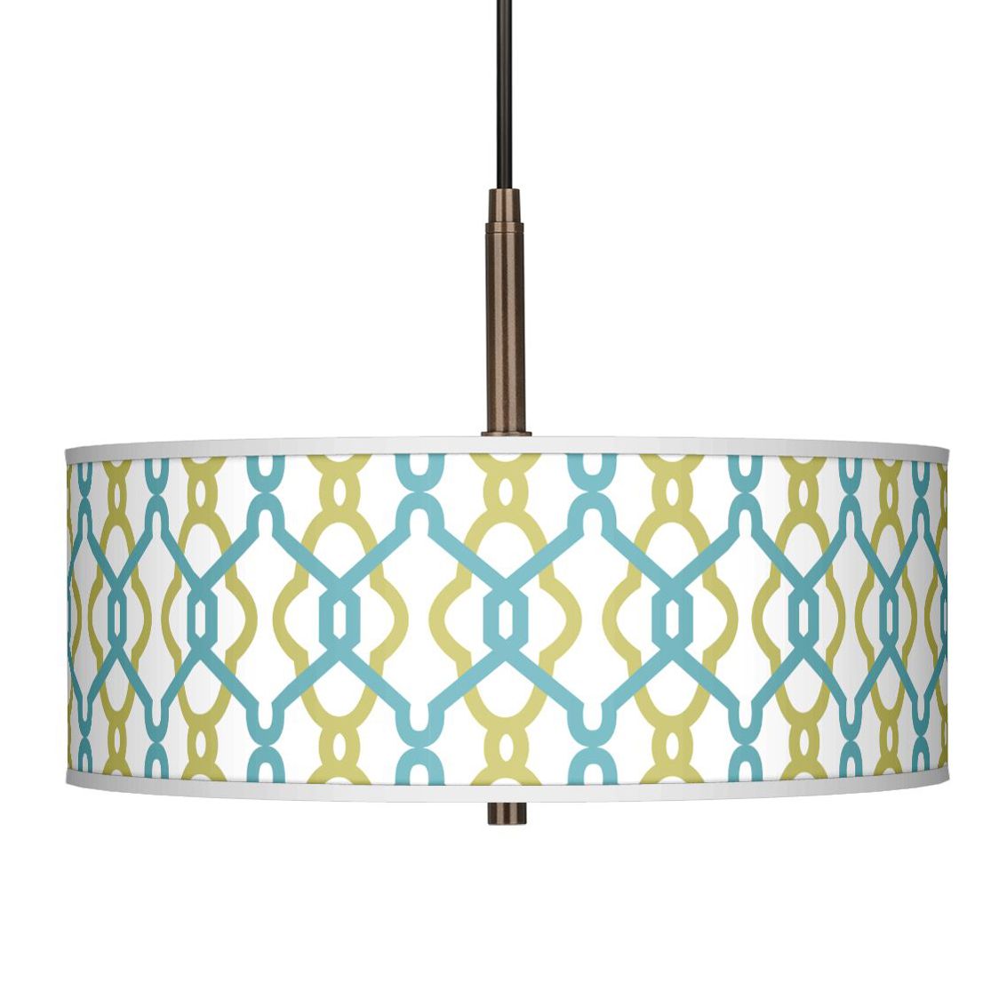 Hyper Links Giclee Glow 16" Wide Bronze Pendant Chandelier