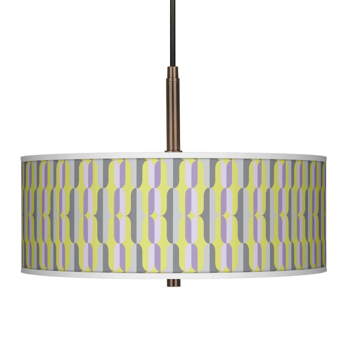 Side By Side Giclee 16" Wide Bronze Pendant Chandelier