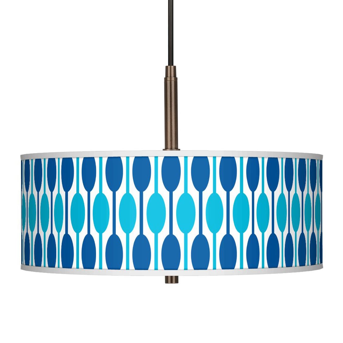 Jet Set Giclee Glow 16" Wide Bronze Pendant Chandelier