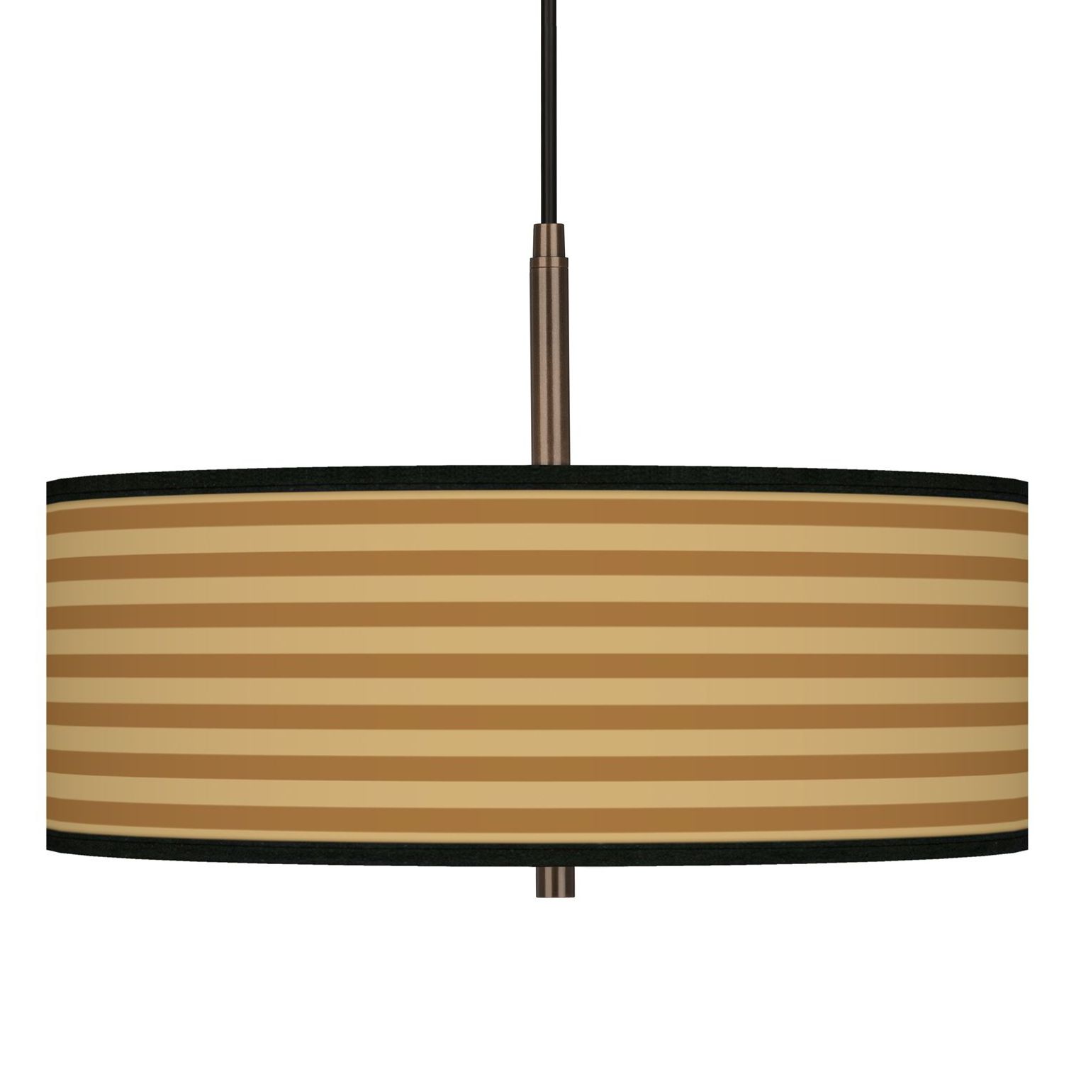 Butterscotch Parallels Giclee Glow 16"W Bronze Pendant
