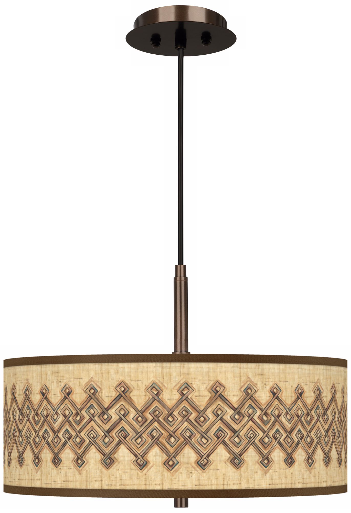 Corinthia Giclee Glow 16" Wide Bronze Pendant Chandelier