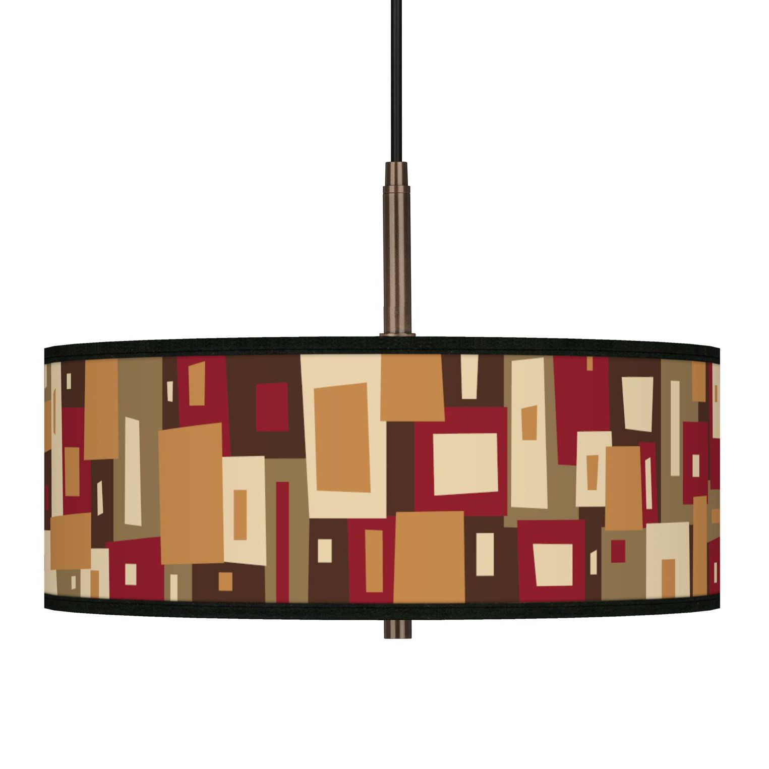 Earth Palette Giclee Glow 16"W Bronze Pendant Chandelier