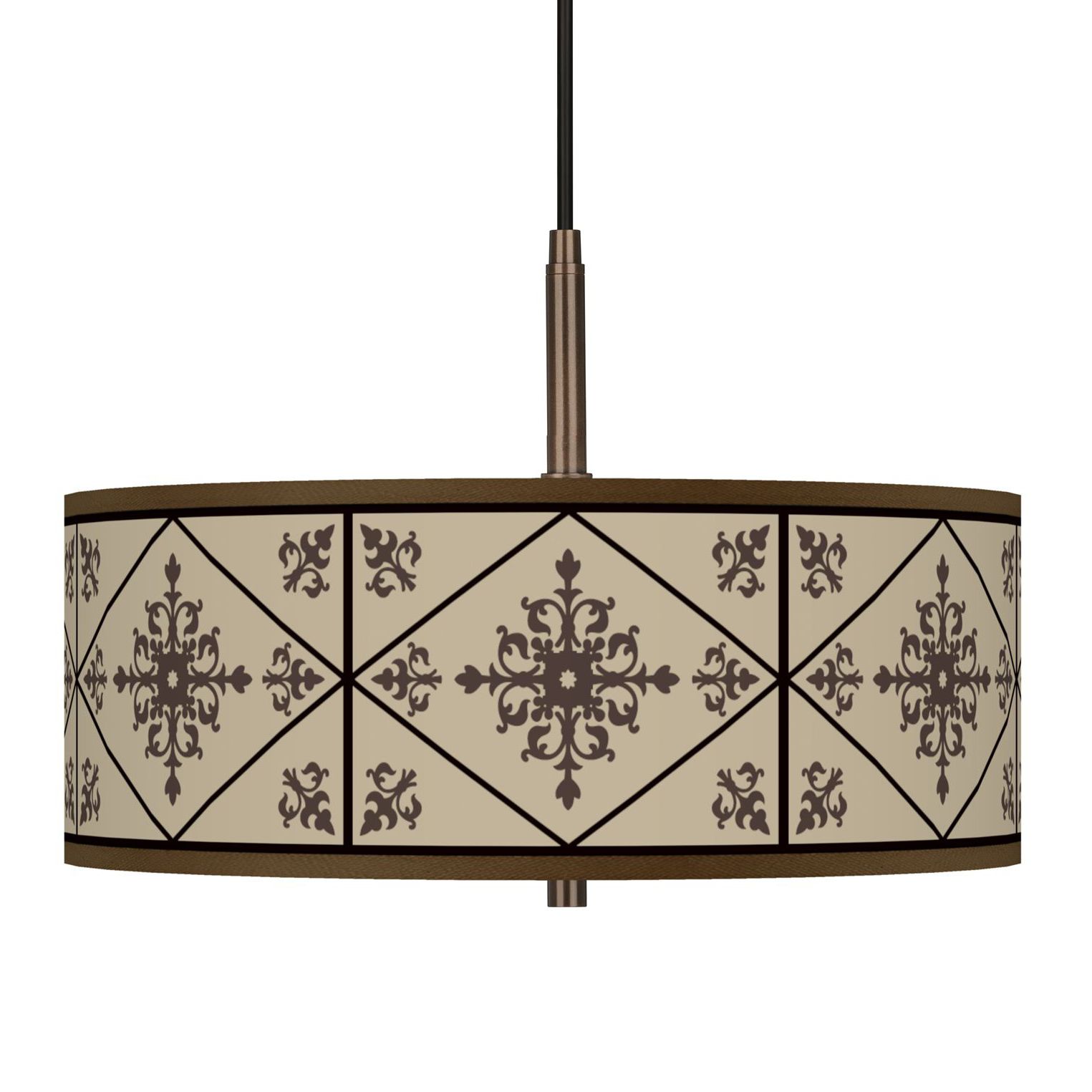 Chambly Giclee Glow 16" Wide Bronze Pendant Chandelier