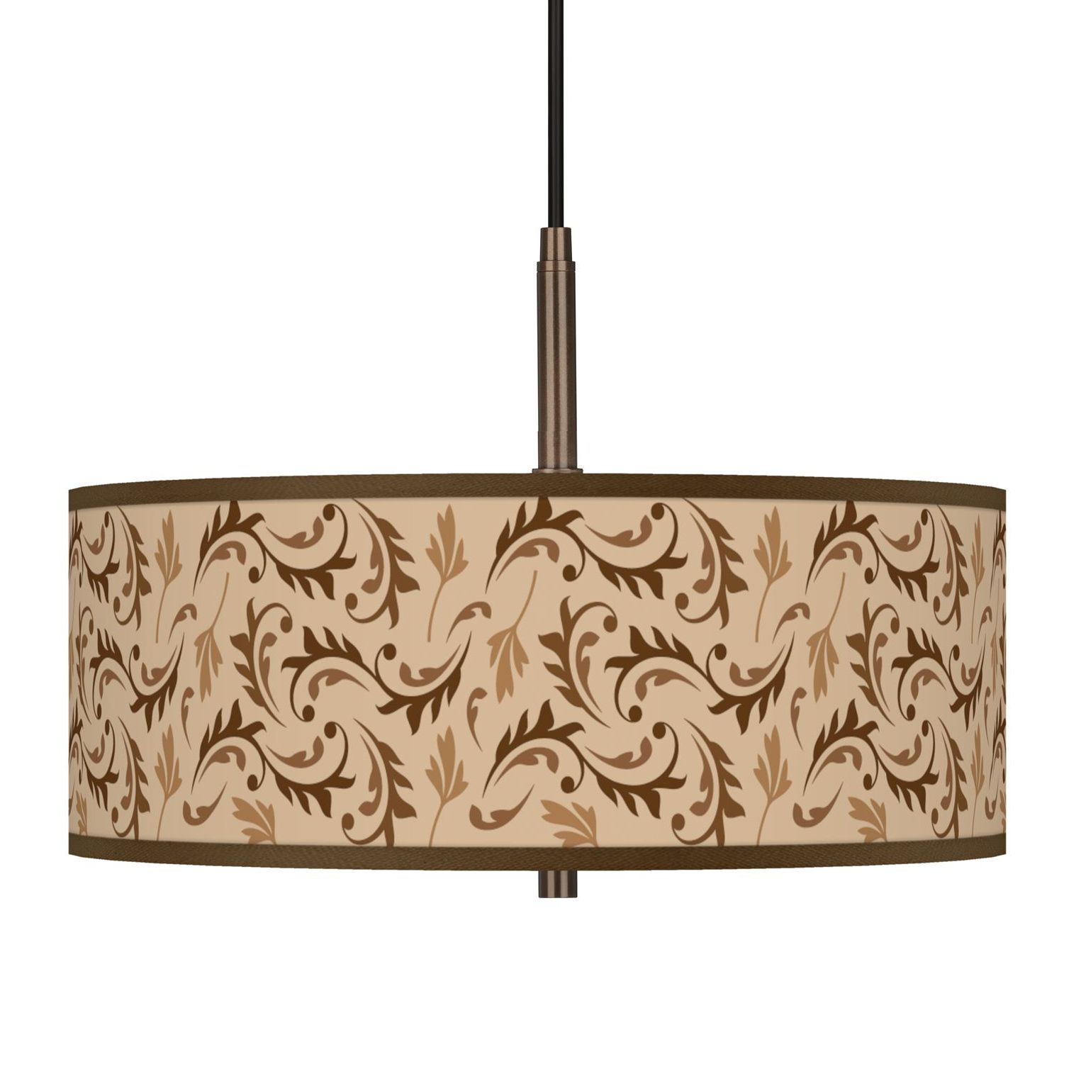 Fall Breeze Giclee Glow 16"W Bronze Pendant Chandelier