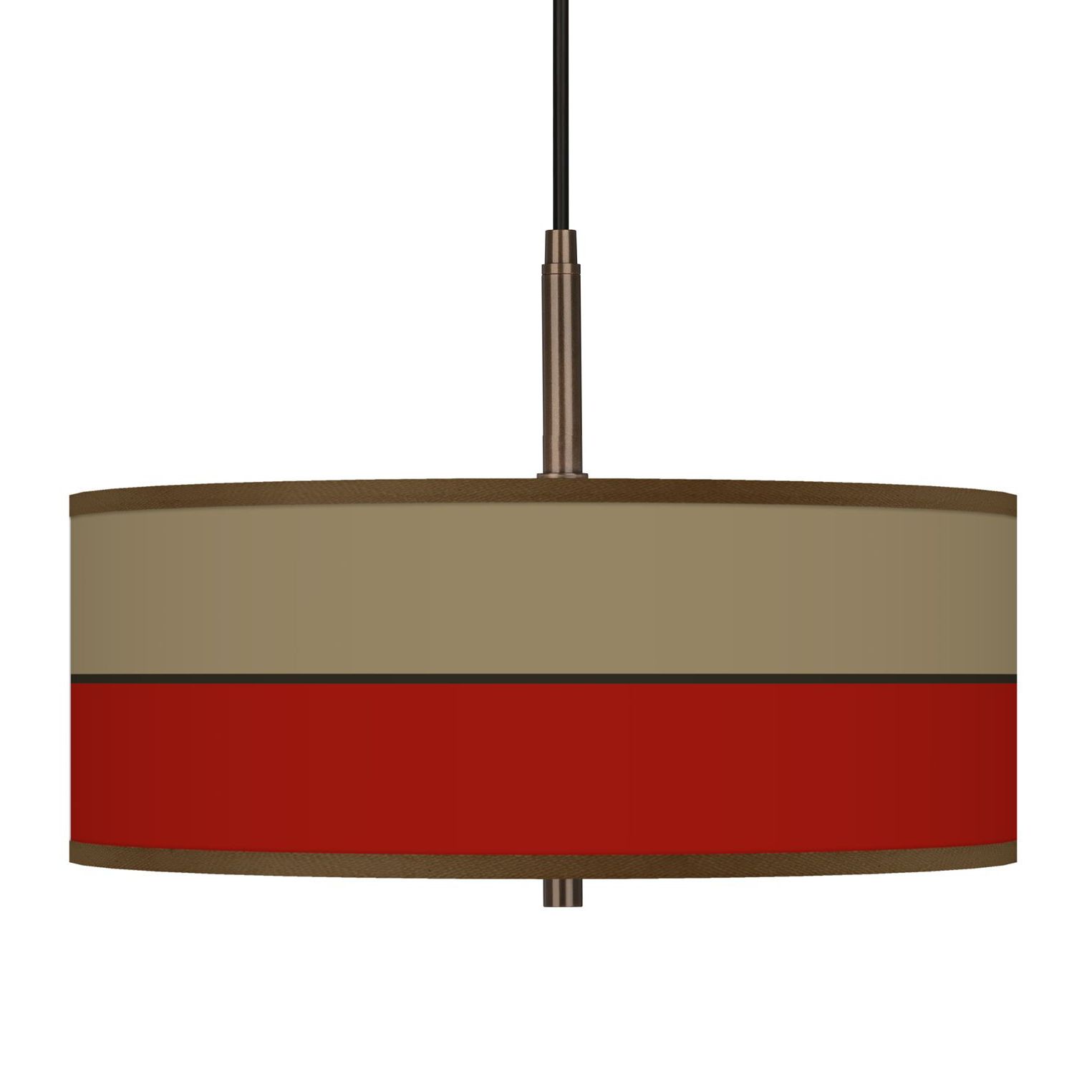 Empire Red Giclee Glow 16" Wide Bronze Pendant Chandelier