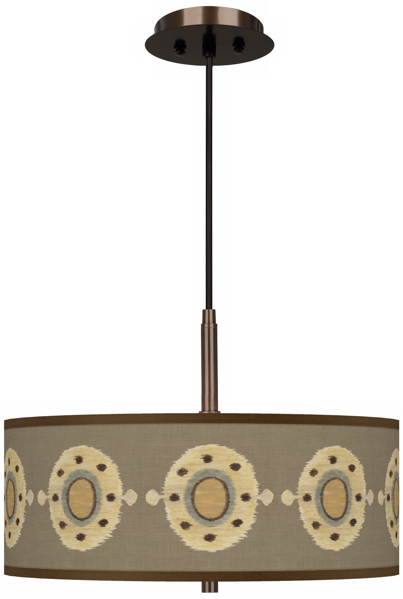 Desert Compass Giclee Glow 16"W Bronze Pendant Chandelier