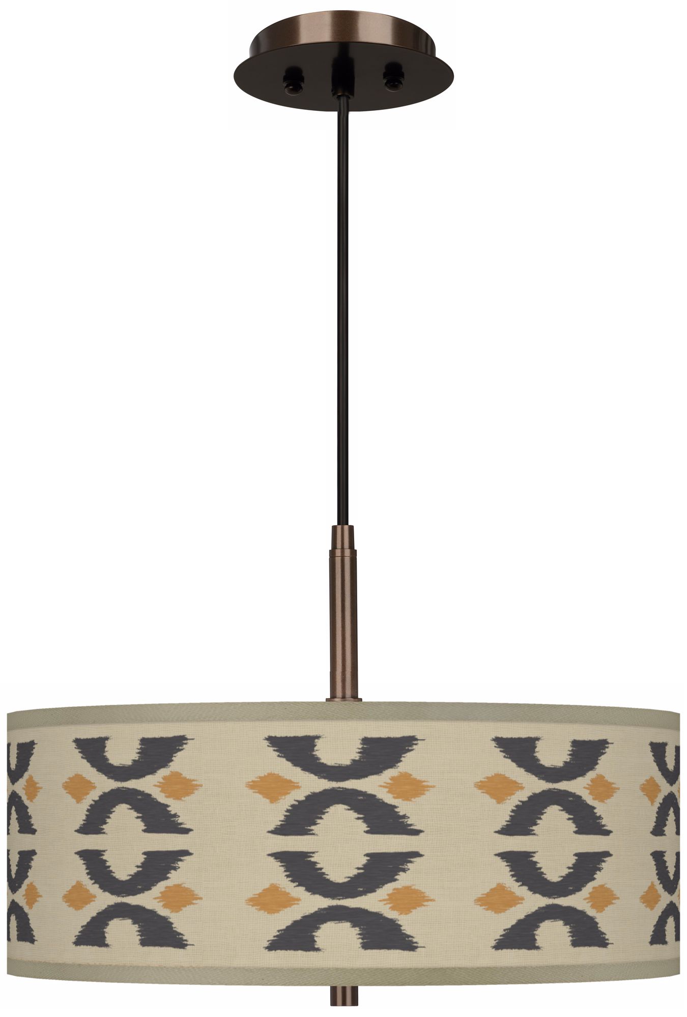 Los Lunas Giclee Glow 16"W Bronze Pendant Chandelier