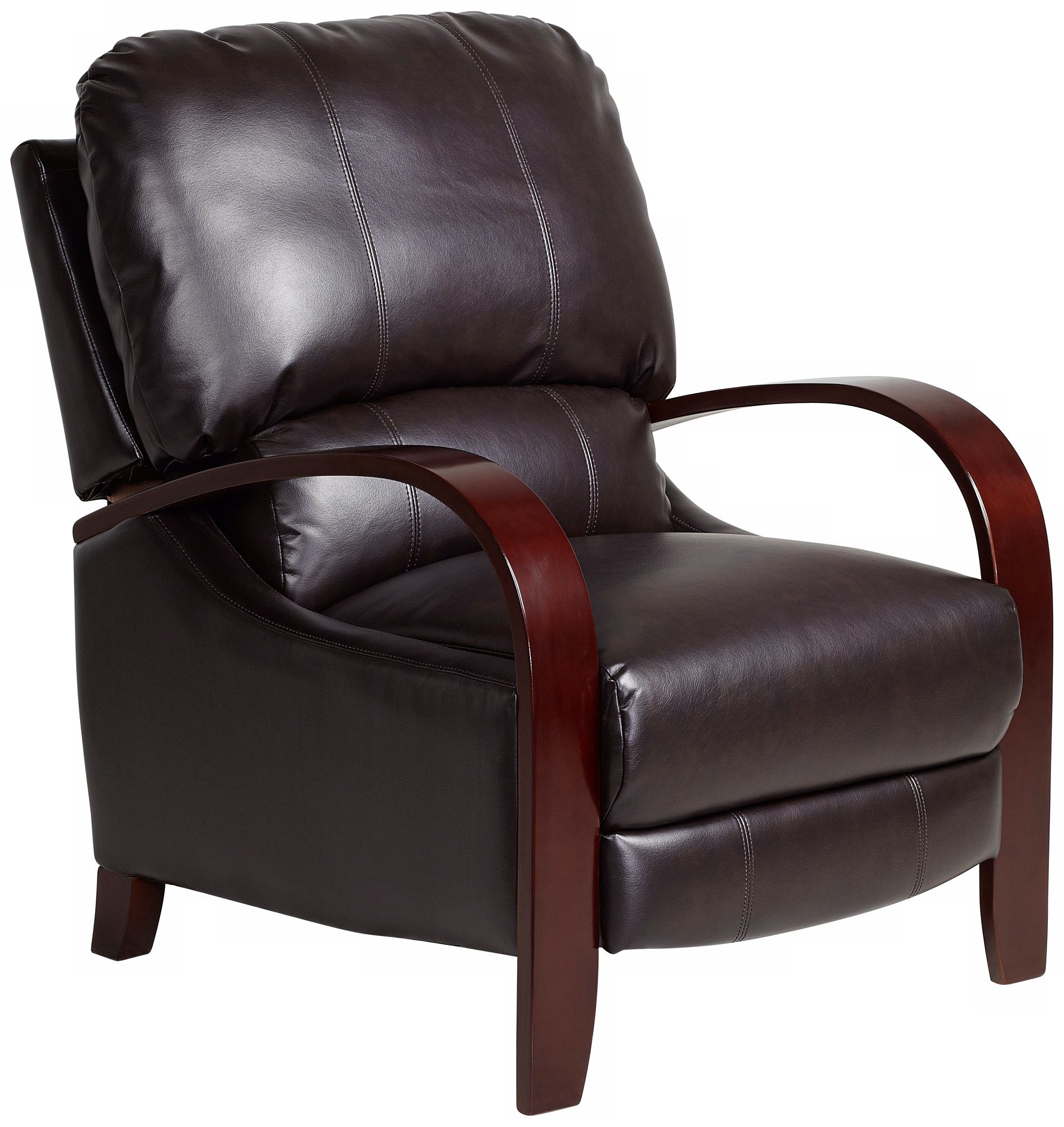 Naples Collection Coffee Bonded Leather 3-Way Recliner Chair