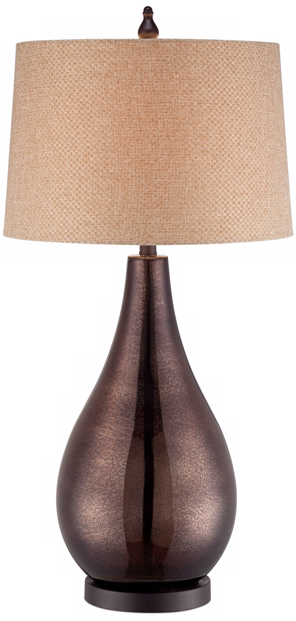 Two-Tone Chocolate Glass Gourd Table Lamp