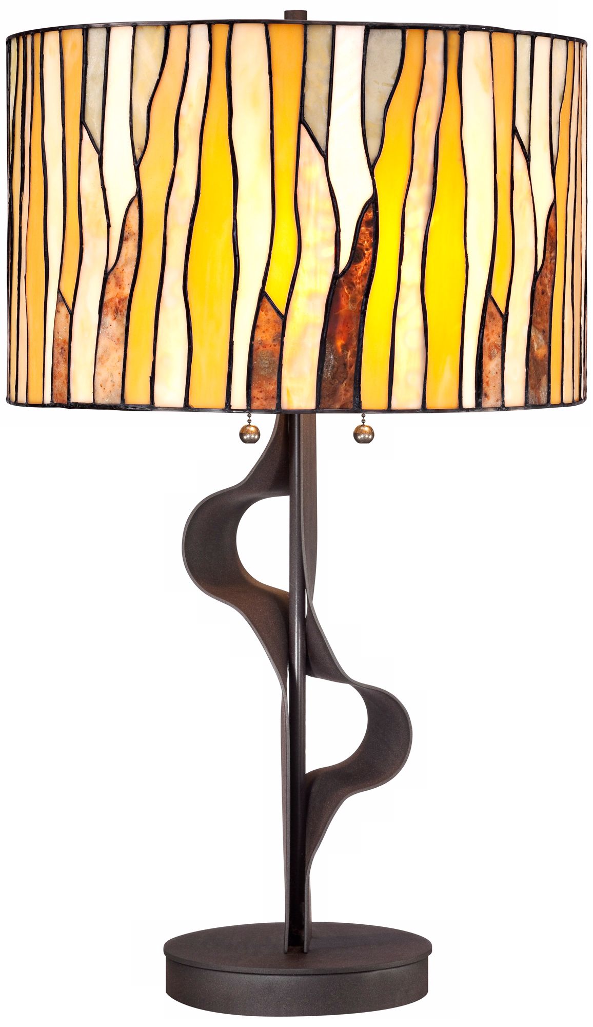 Ribbon Art Glass Table Lamp
