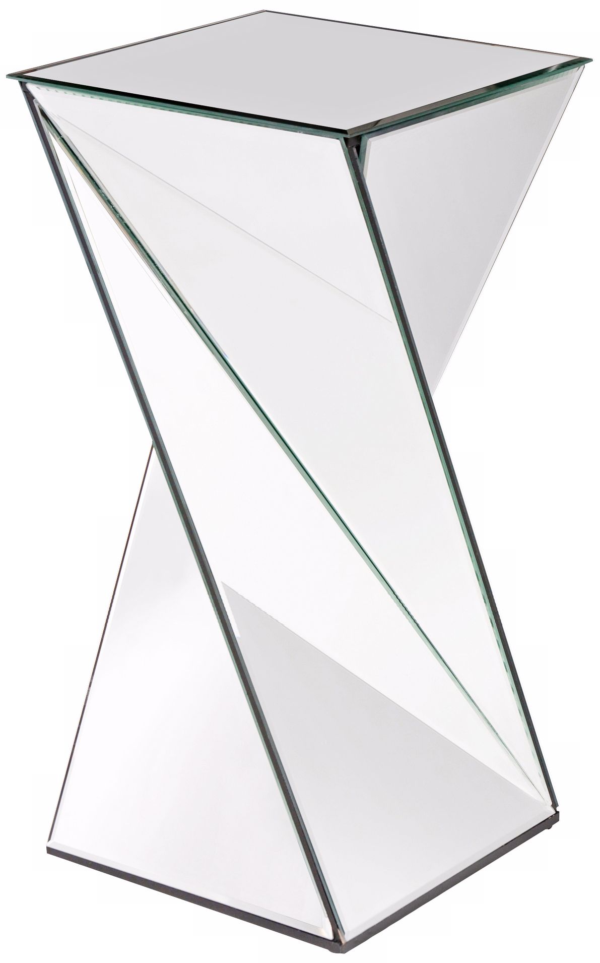 Howard Elliott Twist Mirrored End Table