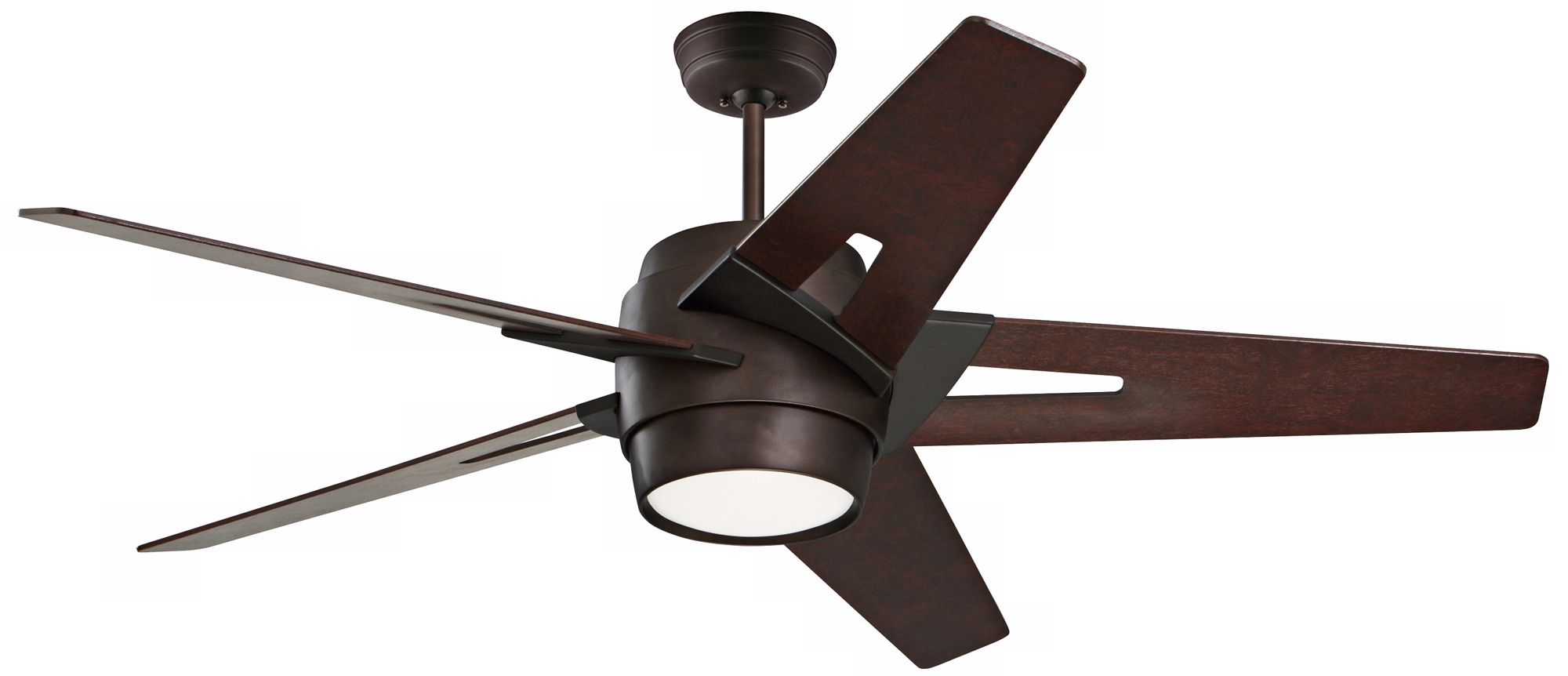 54" Emerson Luxe Eco Bronze and Mahogany Ceiling Fan
