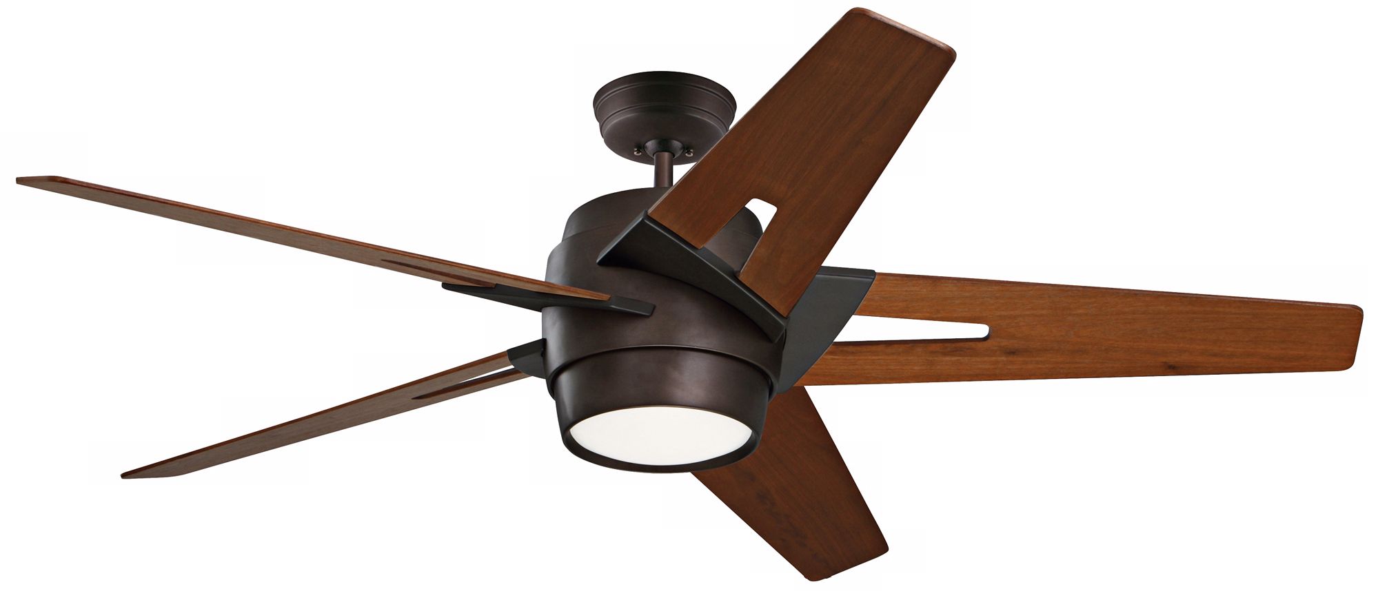 54" Emerson Luxe Eco Bronze and Walnut Ceiling Fan
