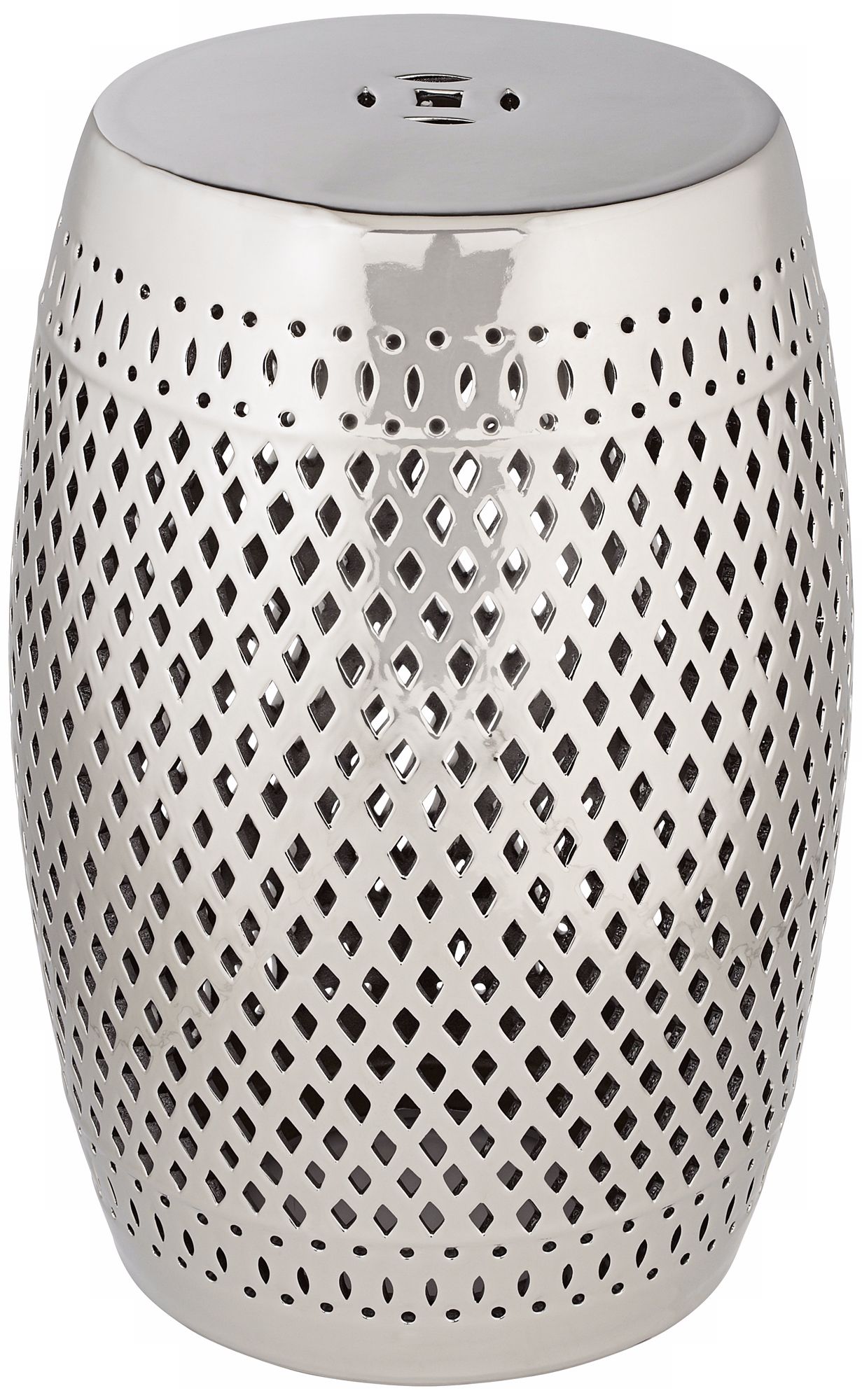 Diamond Chrome Ceramic Garden Accent