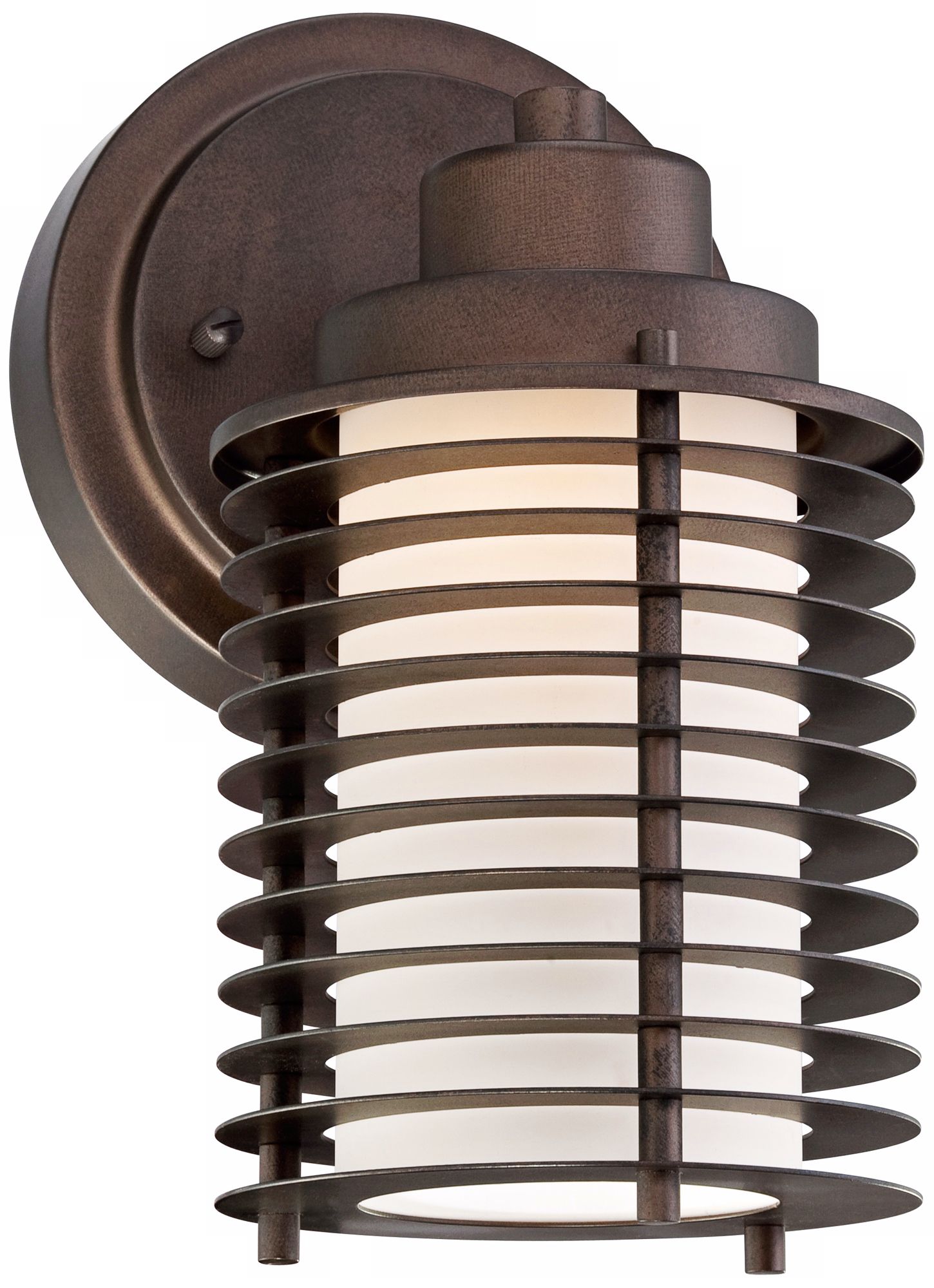 Possini Euro Grid English Bronze LED Outdoor Wall Light