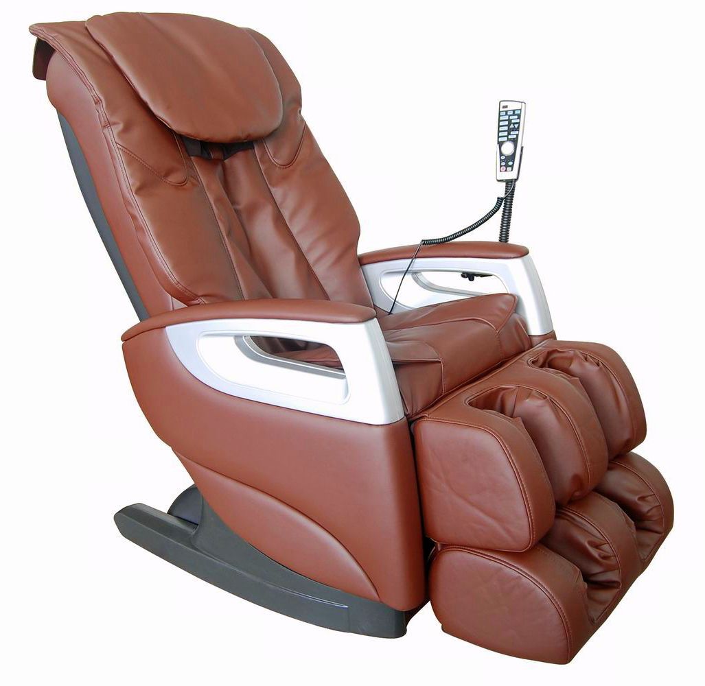 Brown Faux Leather Shiatsu Massage Chair