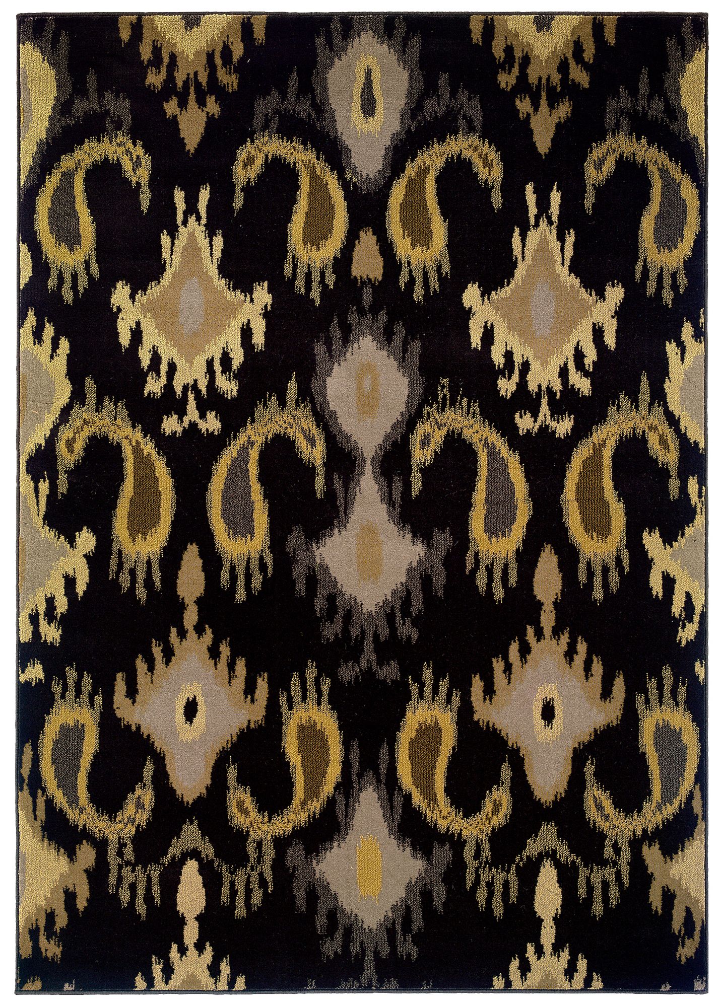 Oriental Weavers Stella 3530B Black Ikat Area Rug           
