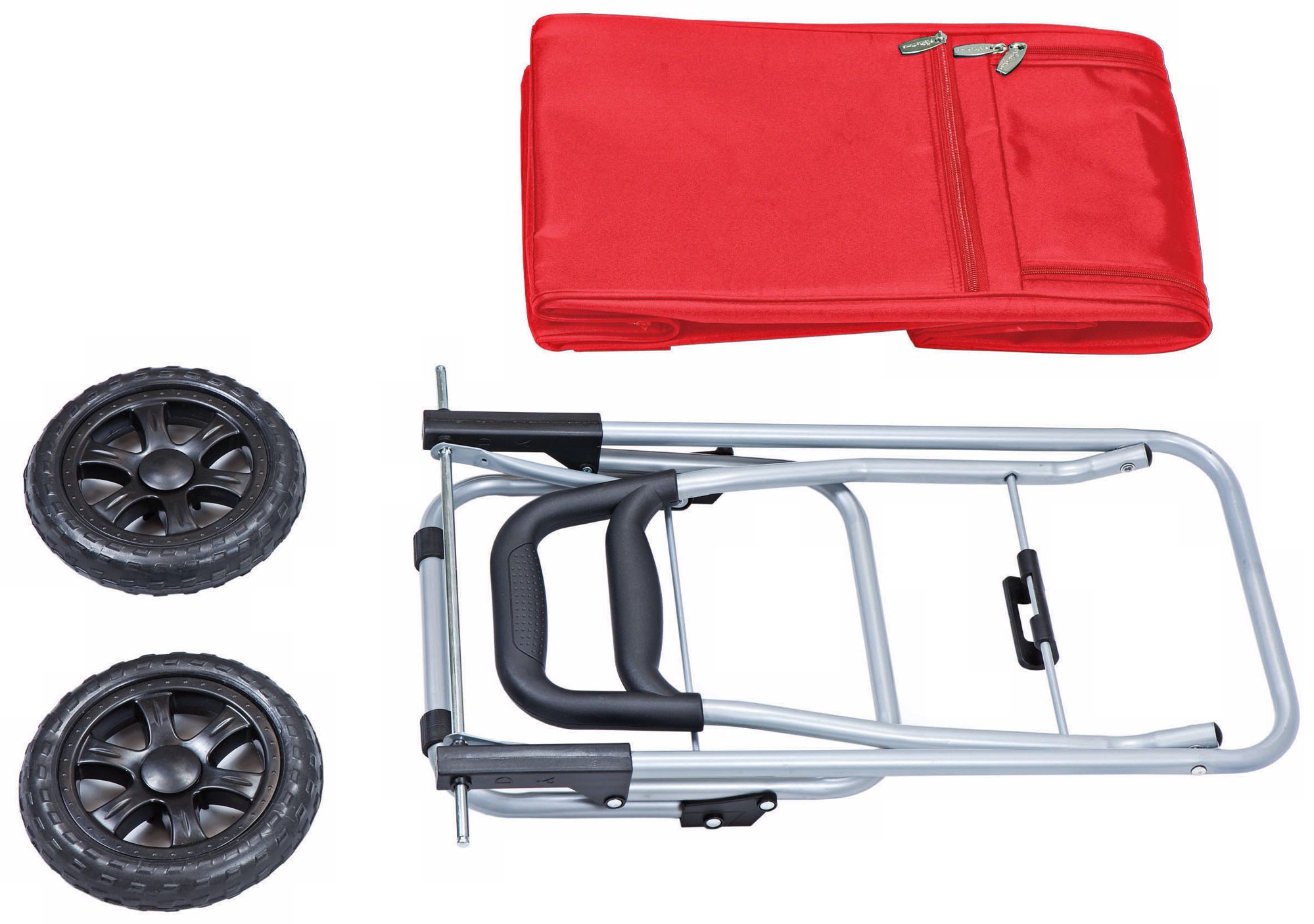 Picnic Time Red Insulated Cooler and Folding Cart