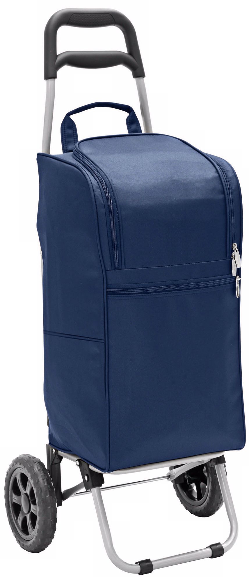 Picnic Time Navy Blue Insulated Cooler and Folding Cart