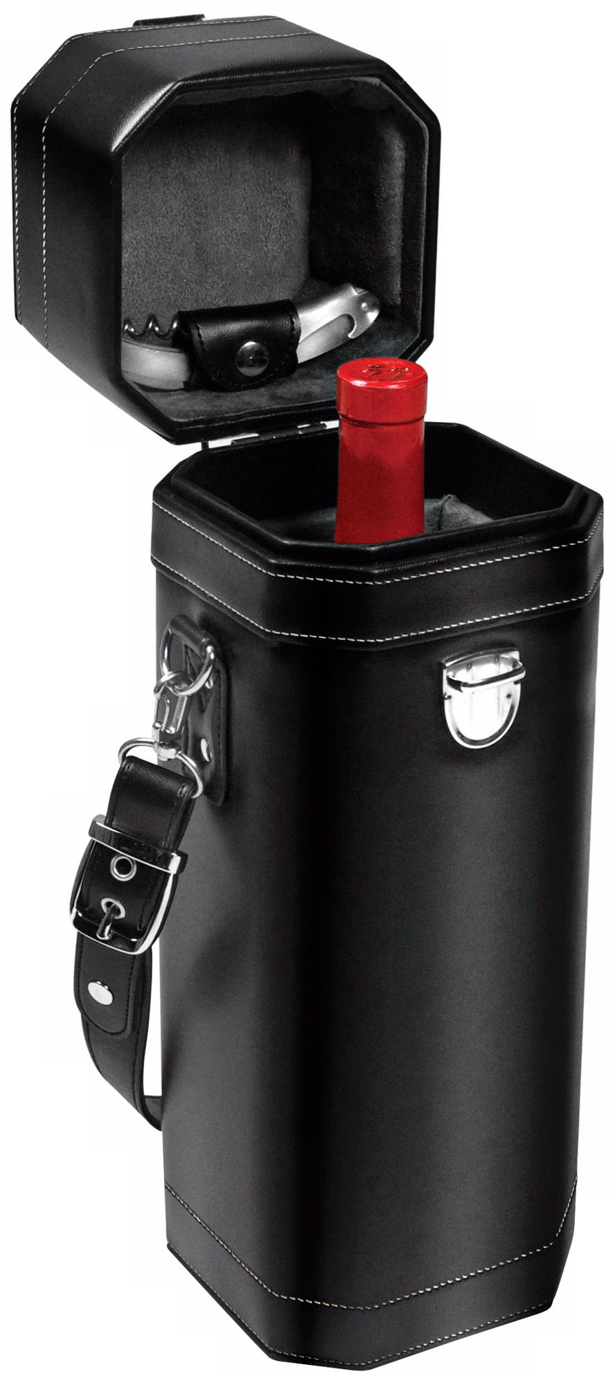 Picnic Time Sonata Black Wine Case