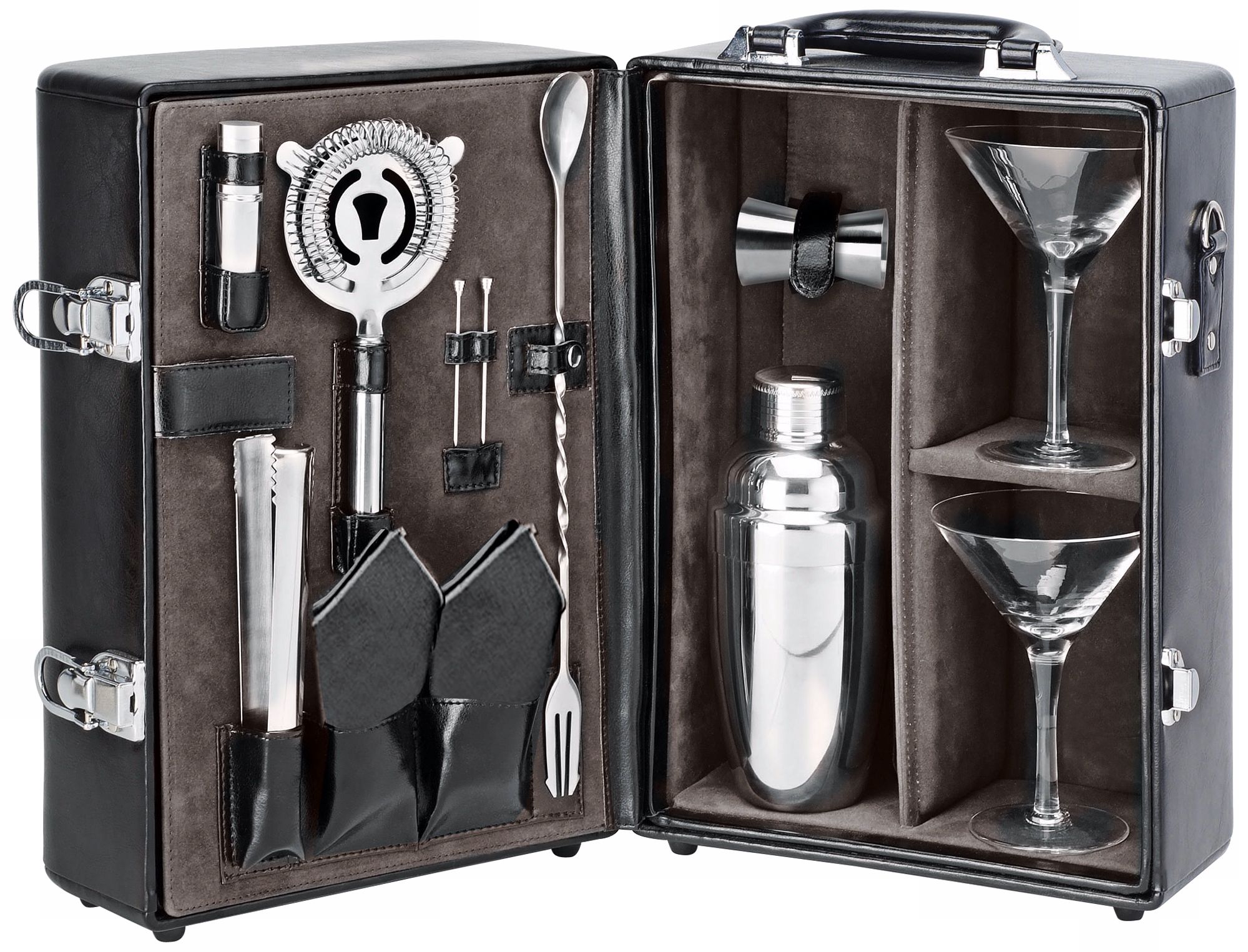 Picnic Time Manhattan Black Cocktail Case