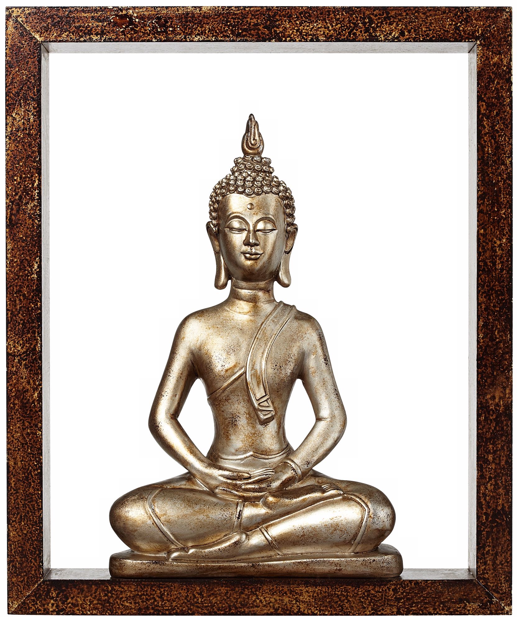 Wood Framed Sitting Buddha