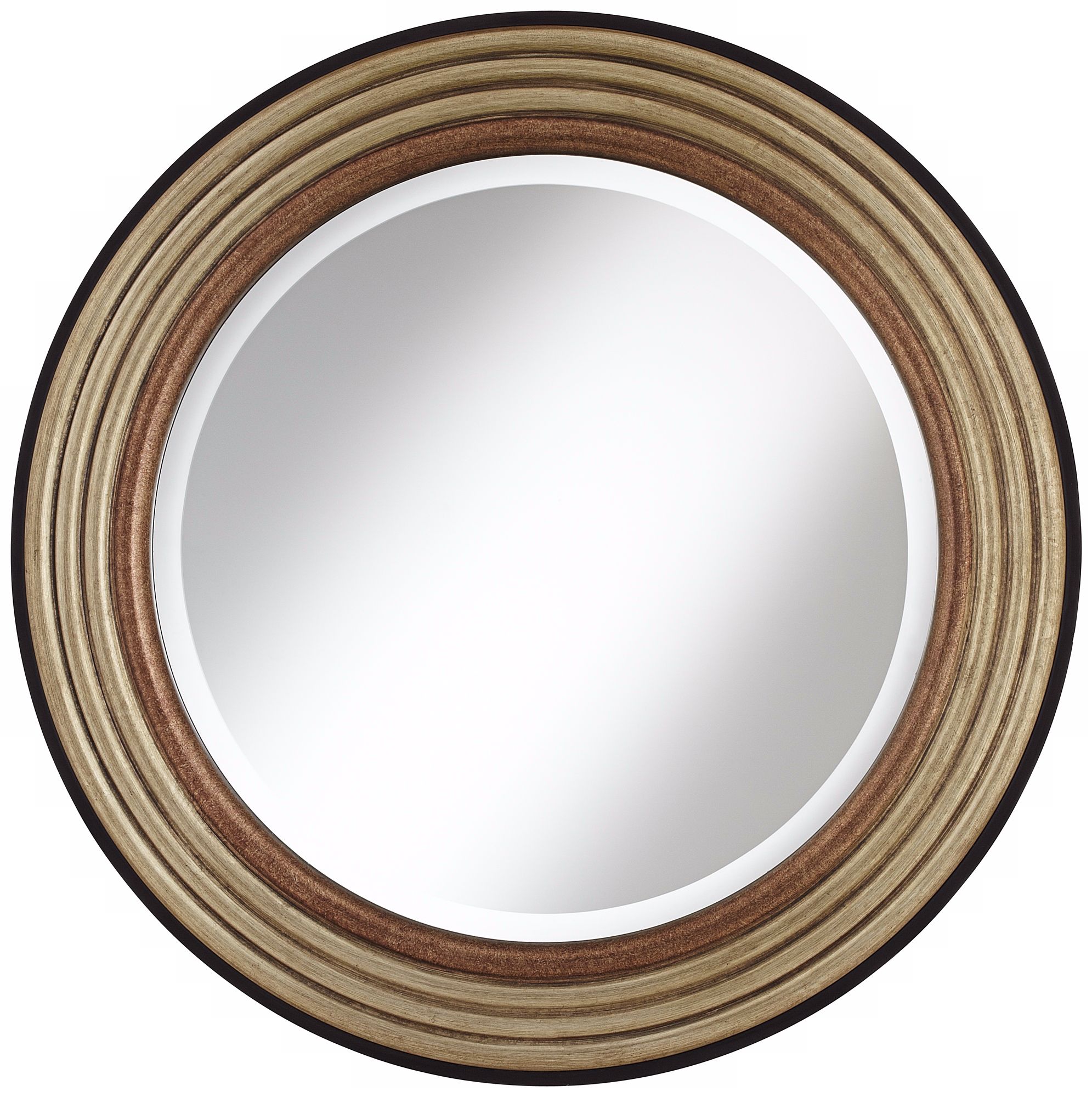 Cercles Metallic Finish 29 1/2" High Round Wall Mirror