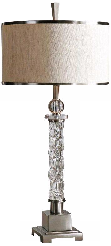 Uttermost Campania Carved Glass Table Lamp