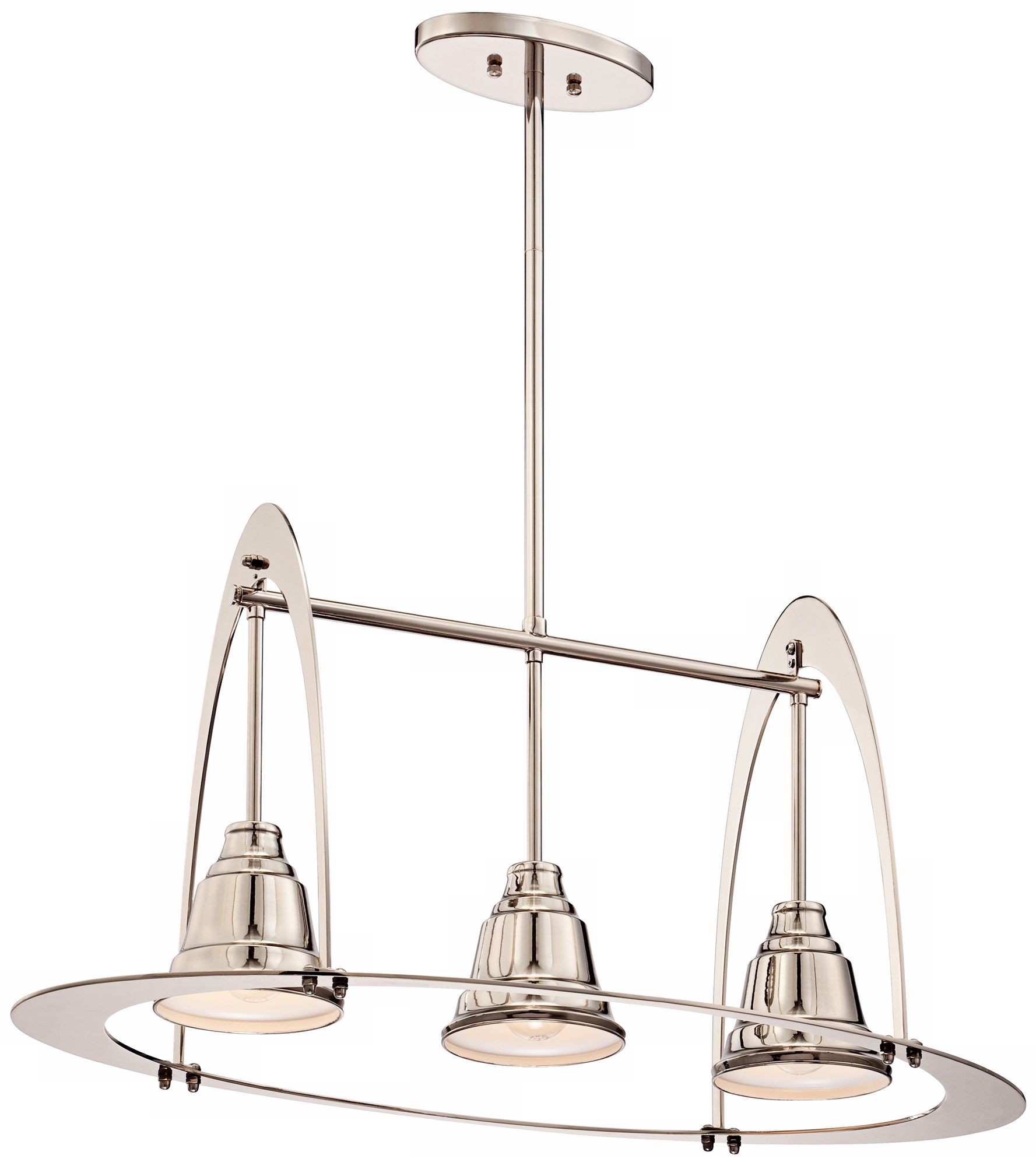 Cercle 31 1/2" Wide Chrome Bar Pendant