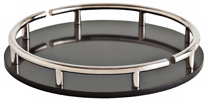 Arteriors Home Warsaw Black Marble Serving Tray
