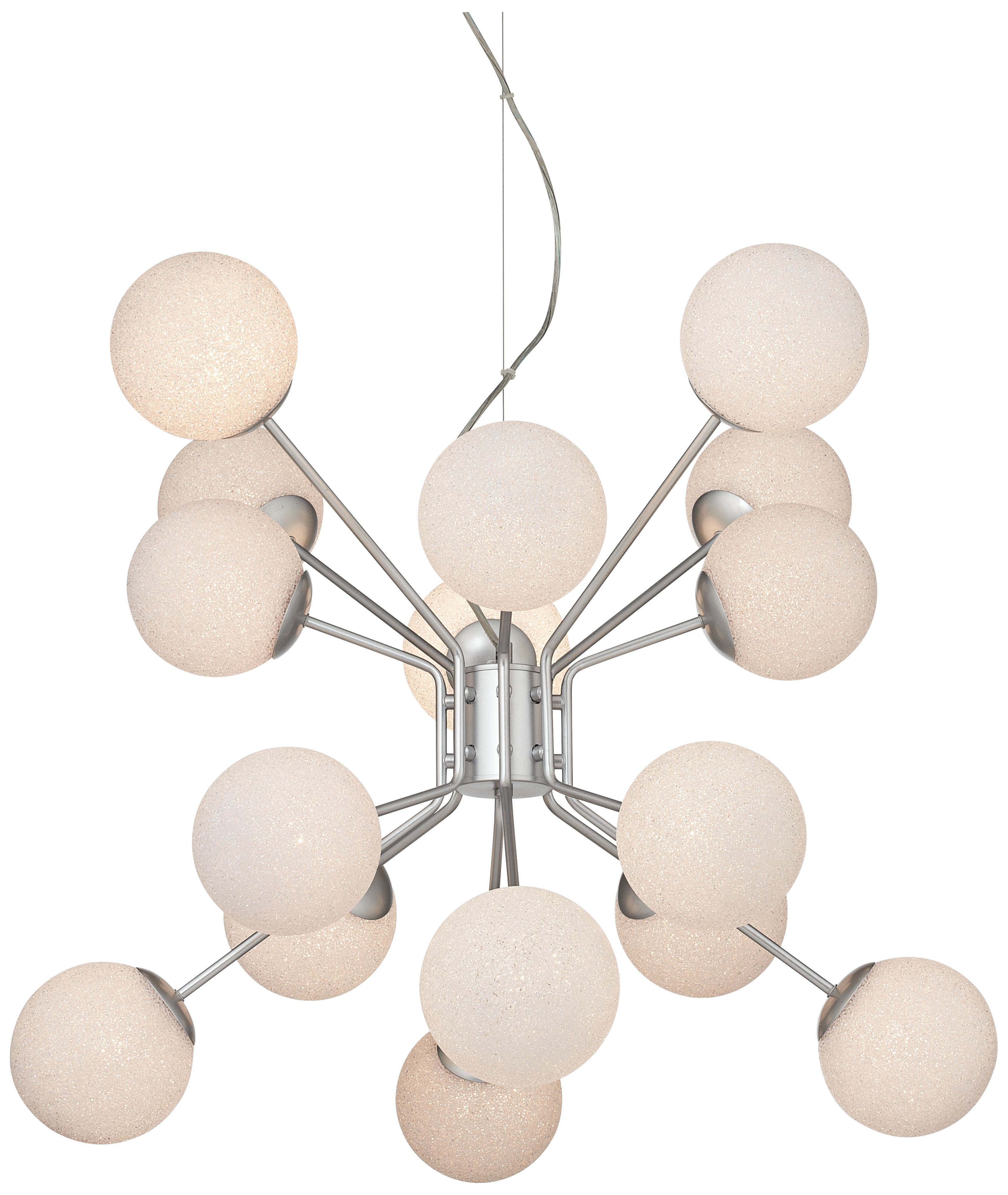 Hydra 16-Light 33" Wide Shiny Silver Pendant Chandelier