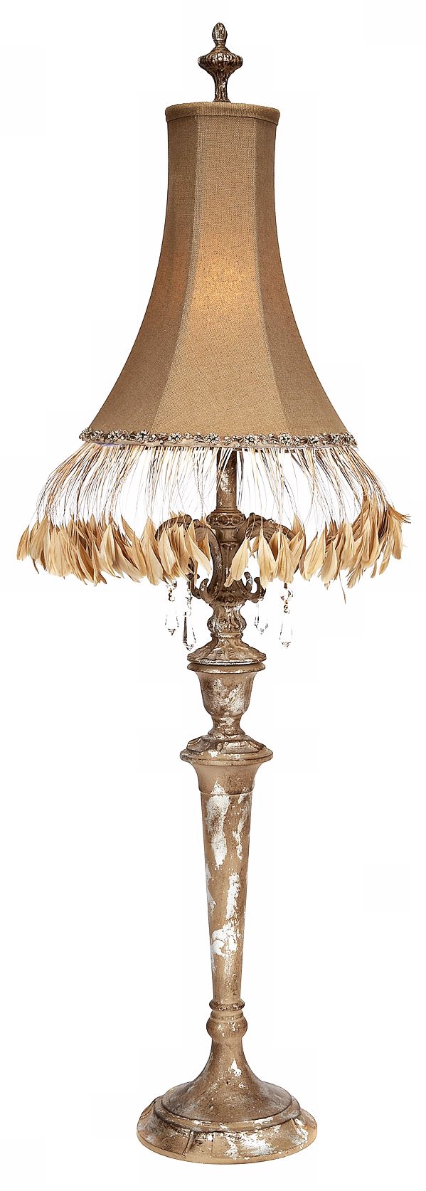Swoon Decor Silver Feather Table Lamp