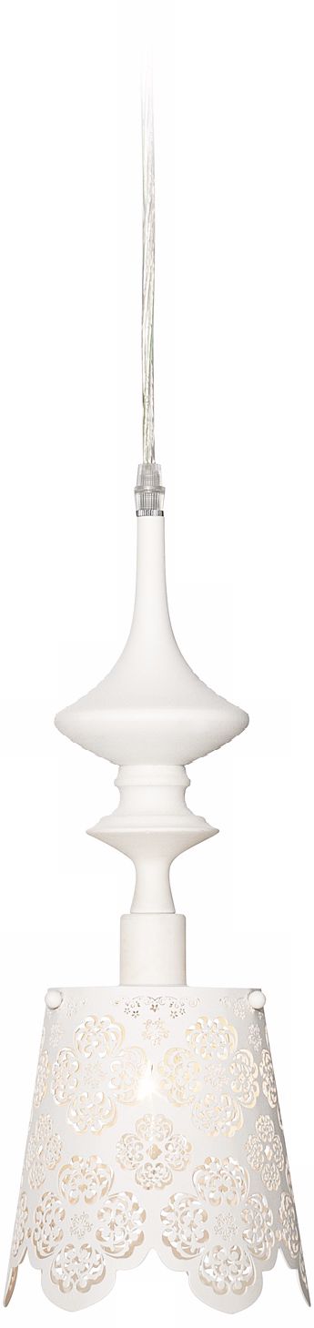 Lacey 4 1/2" Wide White Mini Pendant Light