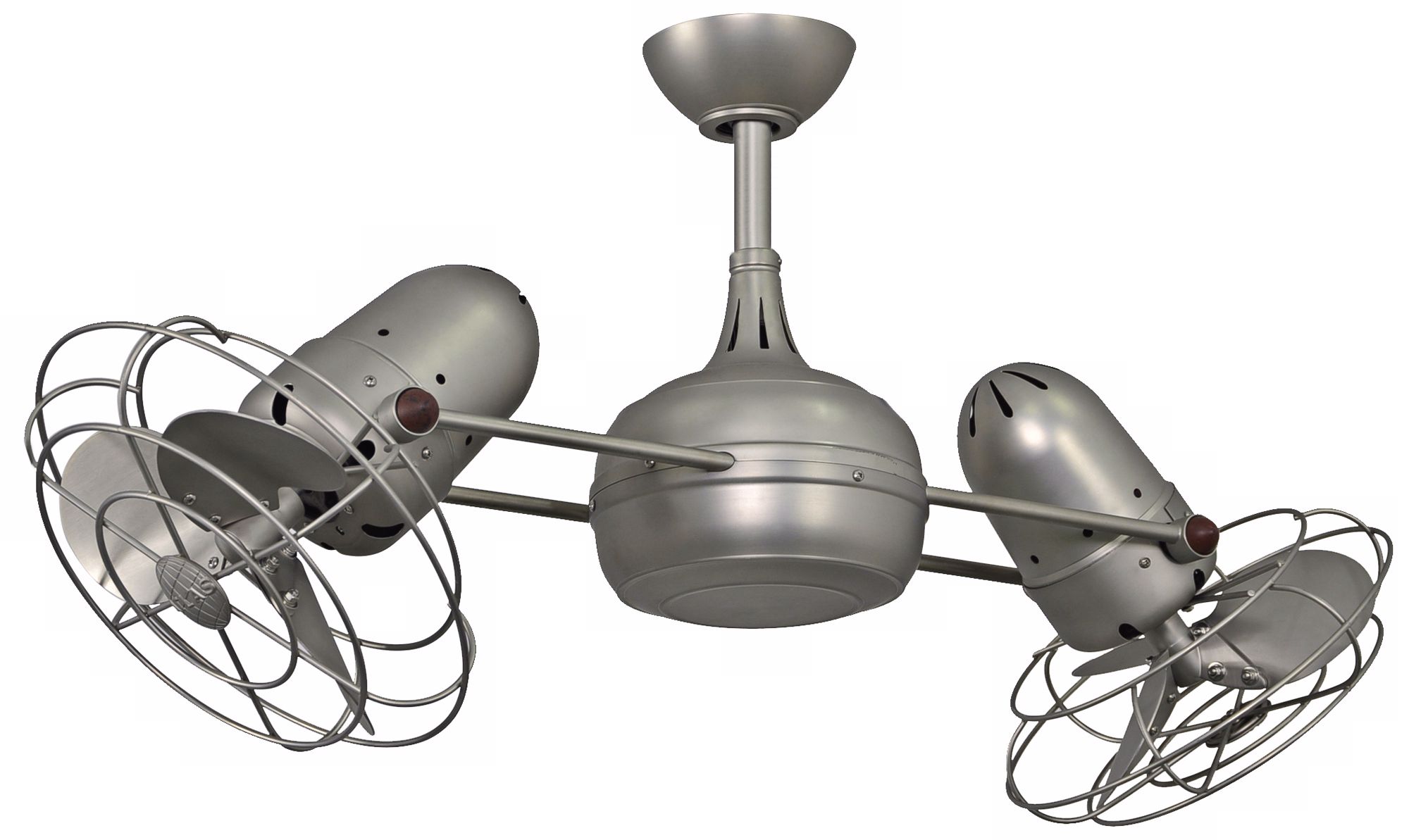40" Matthews Dagny Nickel Double-Headed Ceiling Fan