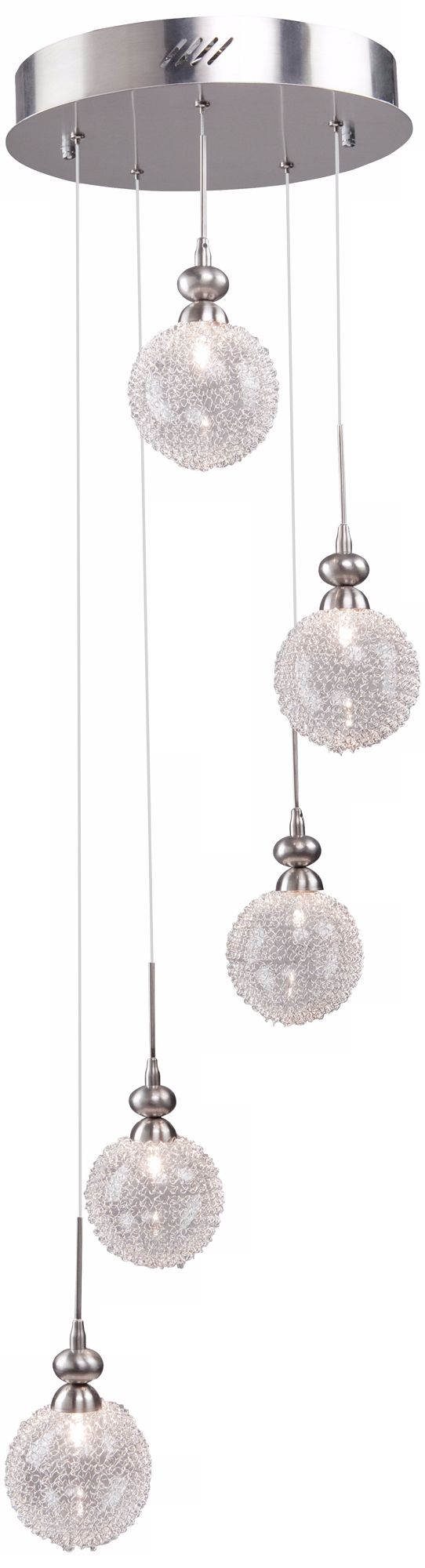 Artcraft Yale 5-Light Brushed Nickel Pendant Light