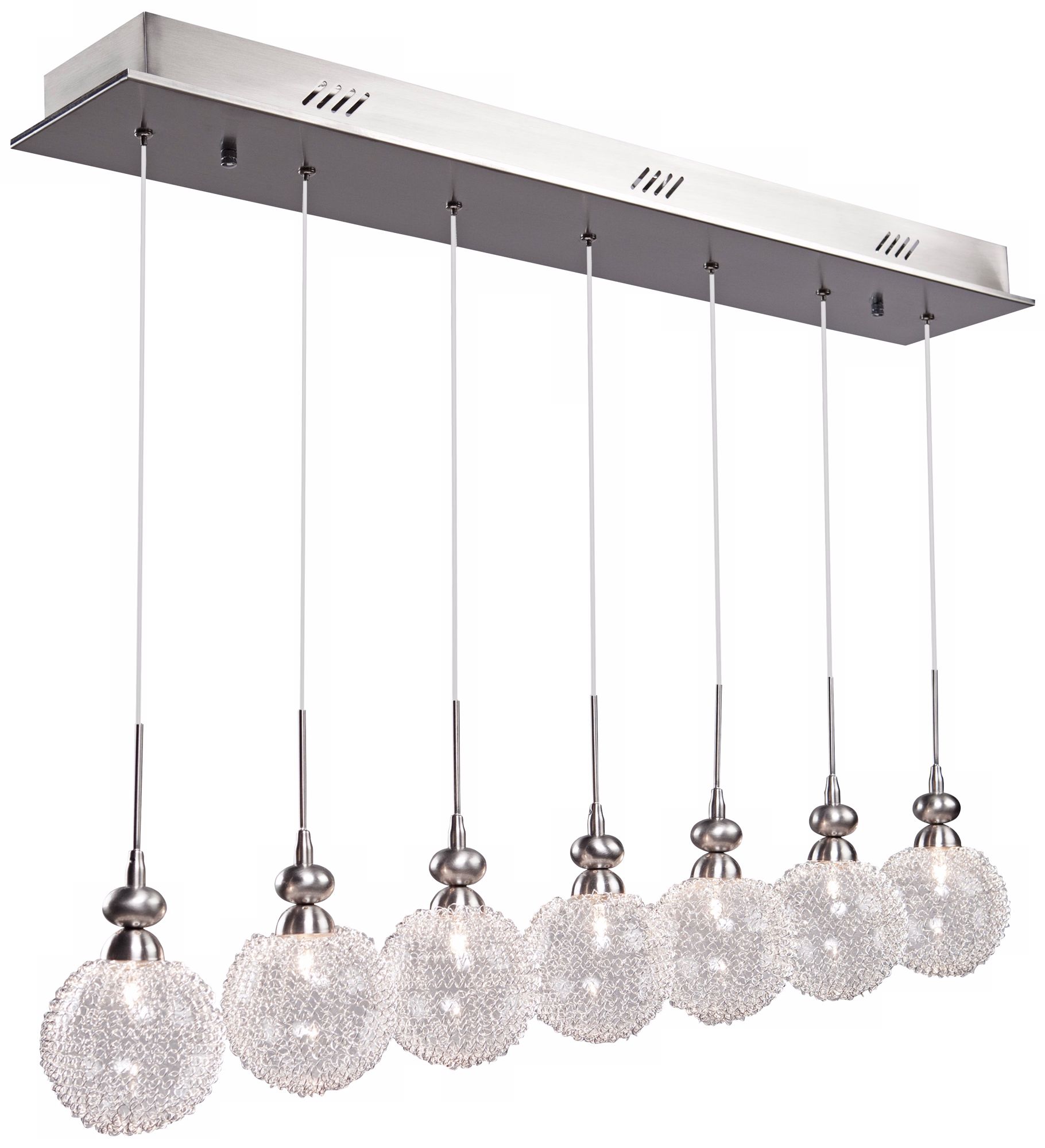 Artcraft Yale 7-Light Brushed Nickel Island Chandelier
