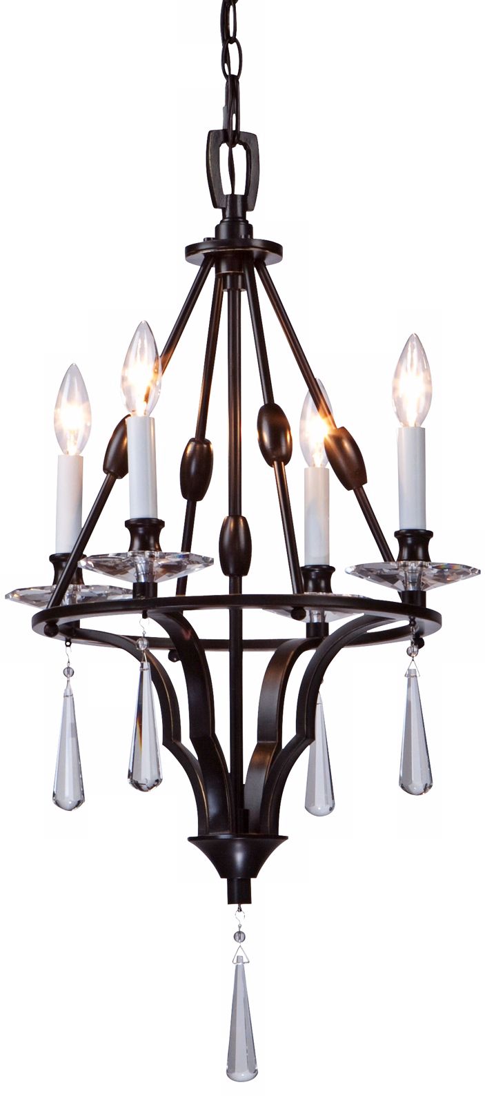Artcraft Balmoral 4-Light 16" Wide Bronze Chandelier