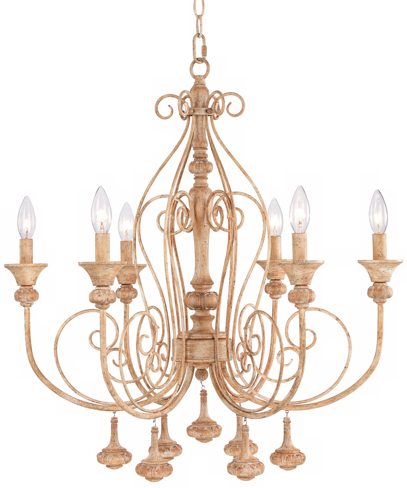 Kingston 26" Wide Aged Beige Chandelier