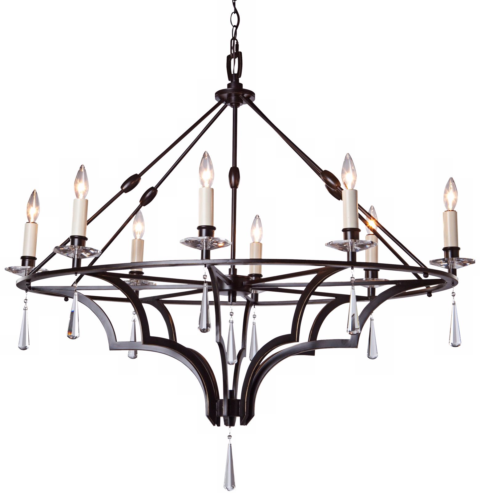 Artcraft Balmoral 8-Light 46" Wide Oval Bronze Chandelier
