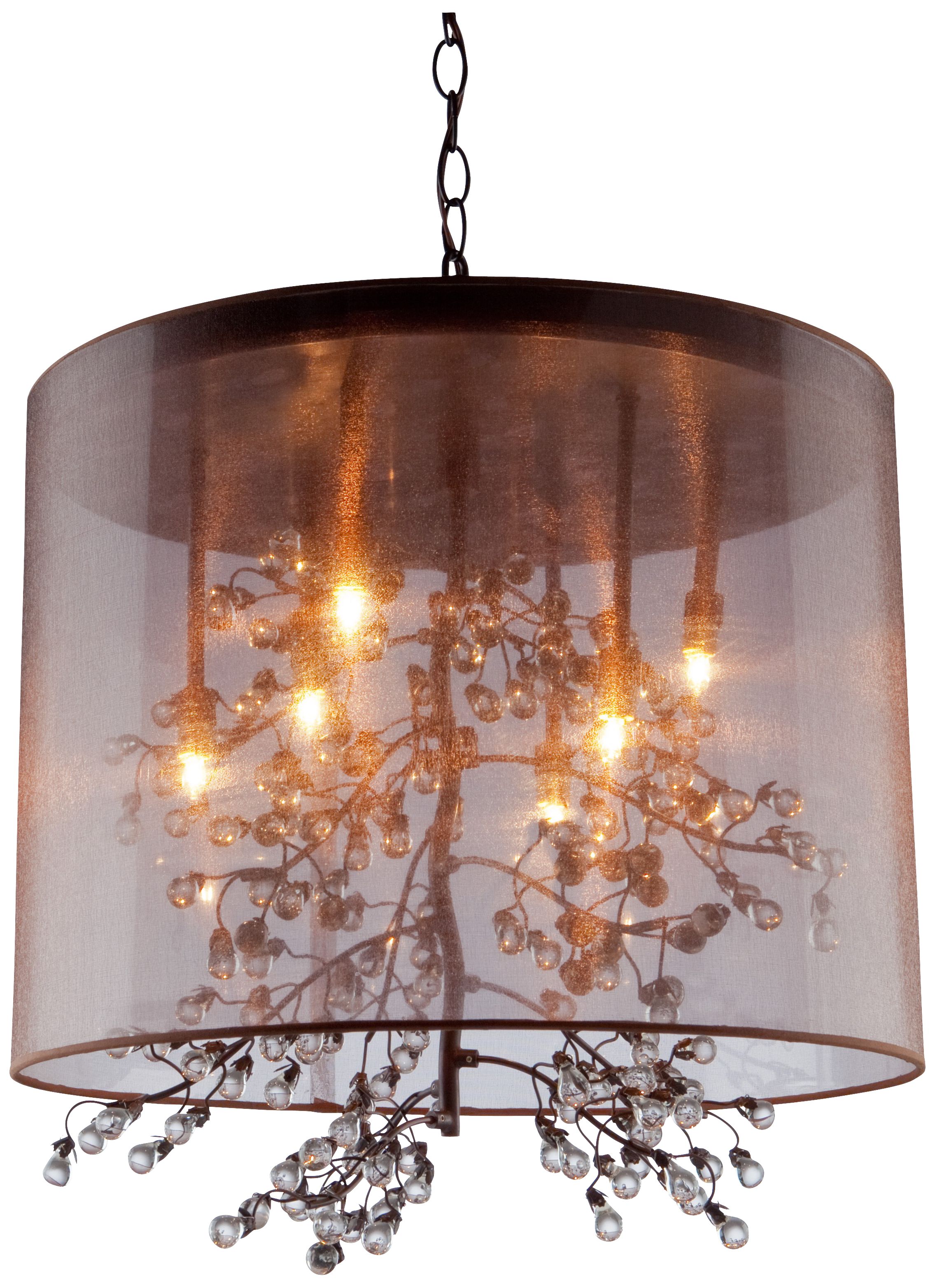 Artcraft Sherwood 8-Light 24 1/2" Wide Bronze Pendant Light