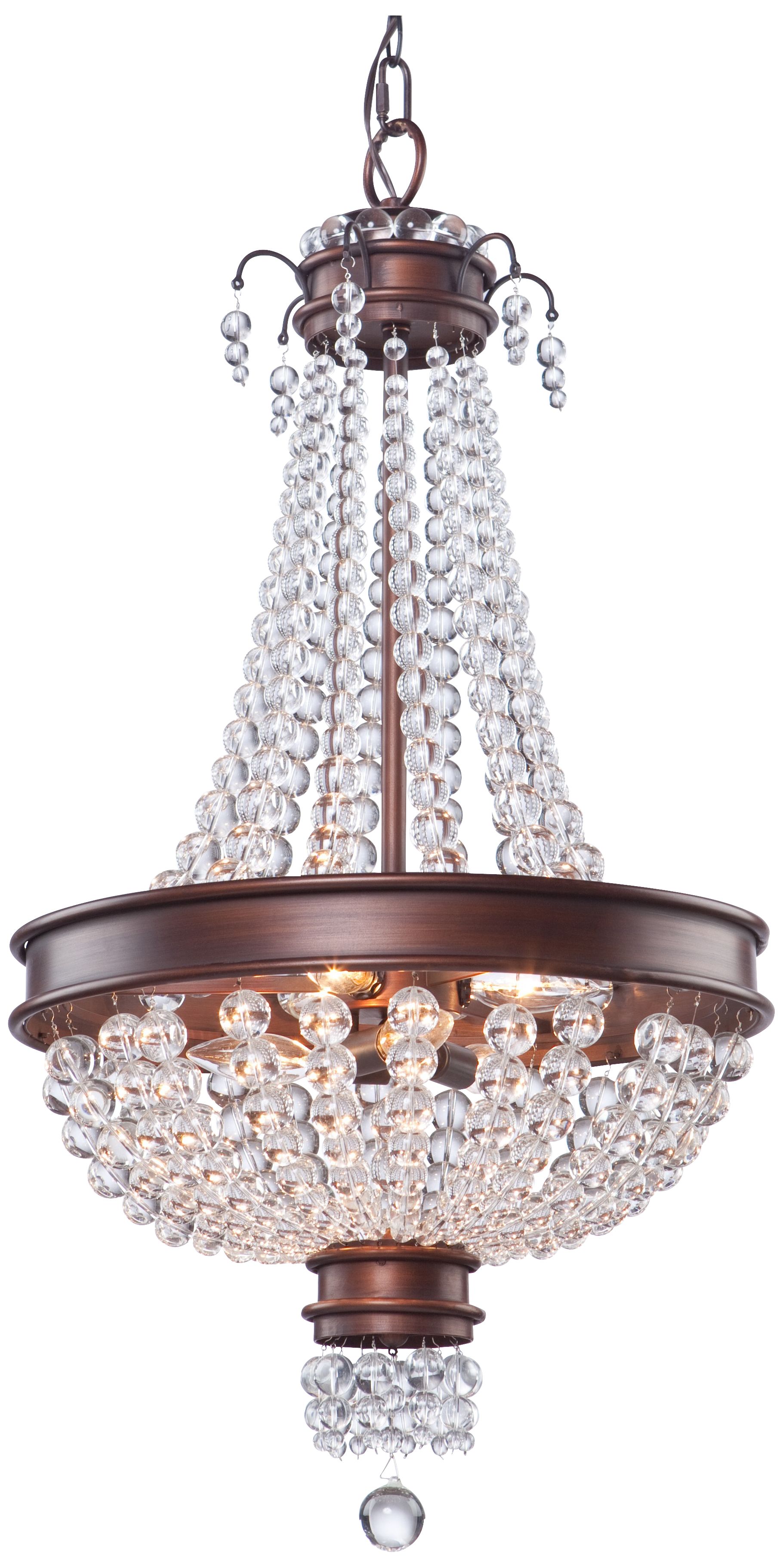 Artcraft Cobochon 18" Wide Bronze Chandelier