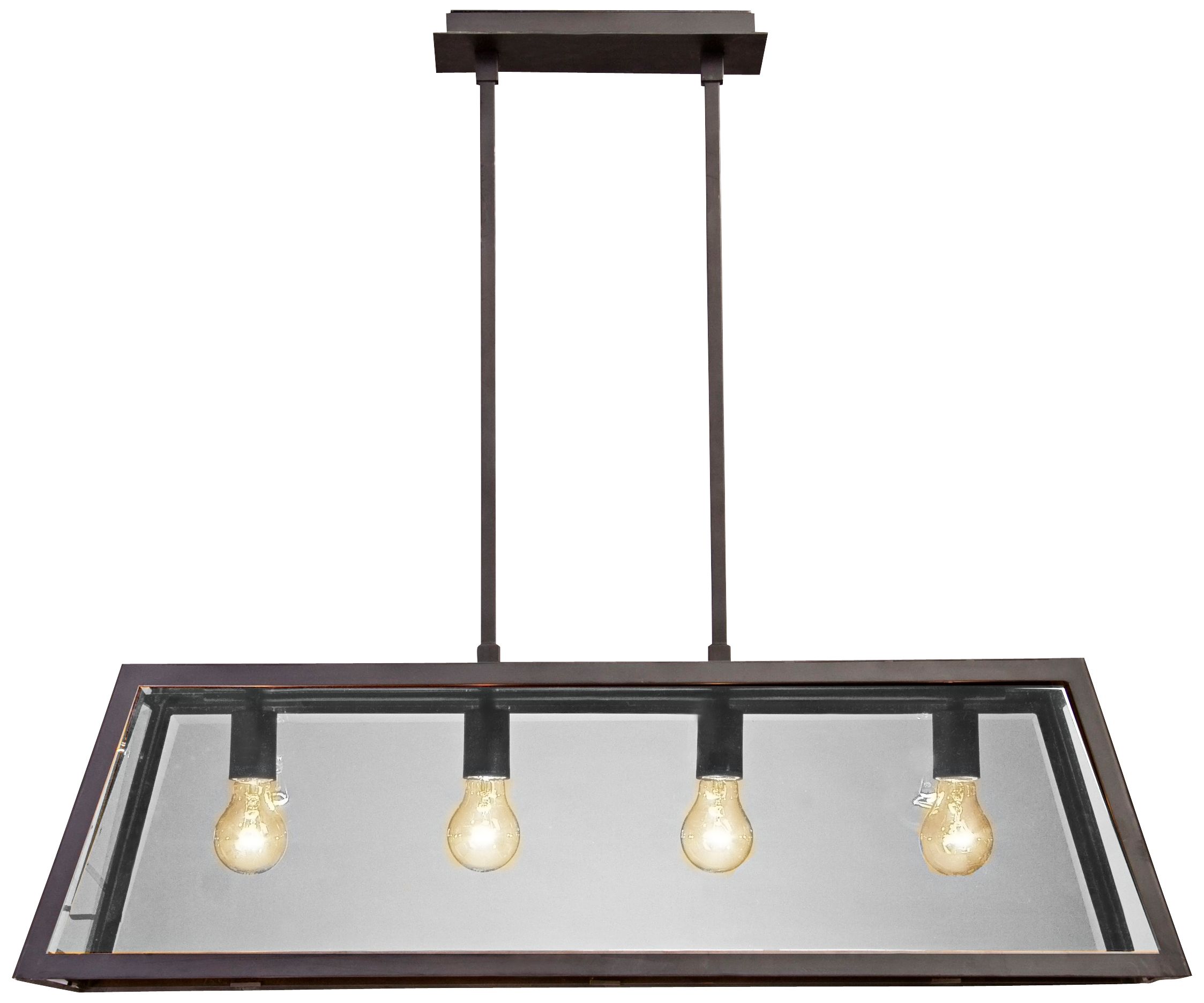 Artcraft Kingston 4-Light 36" Wide Black Island Chandelier