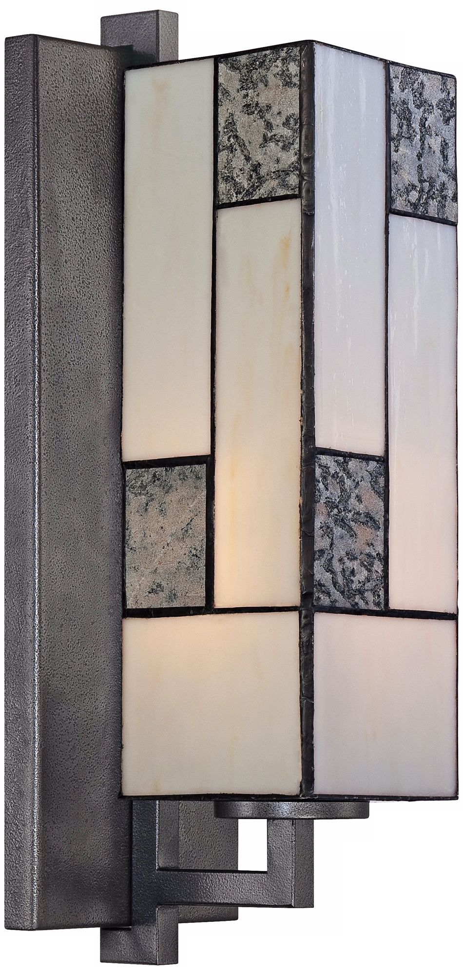 Bradley 14 3/4" Wide Charcoal Art Glass Wall Sconce