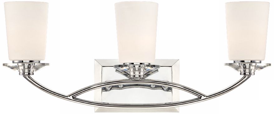 Palatial 3-Light 22 1/2" Wide Chrome Bath Light