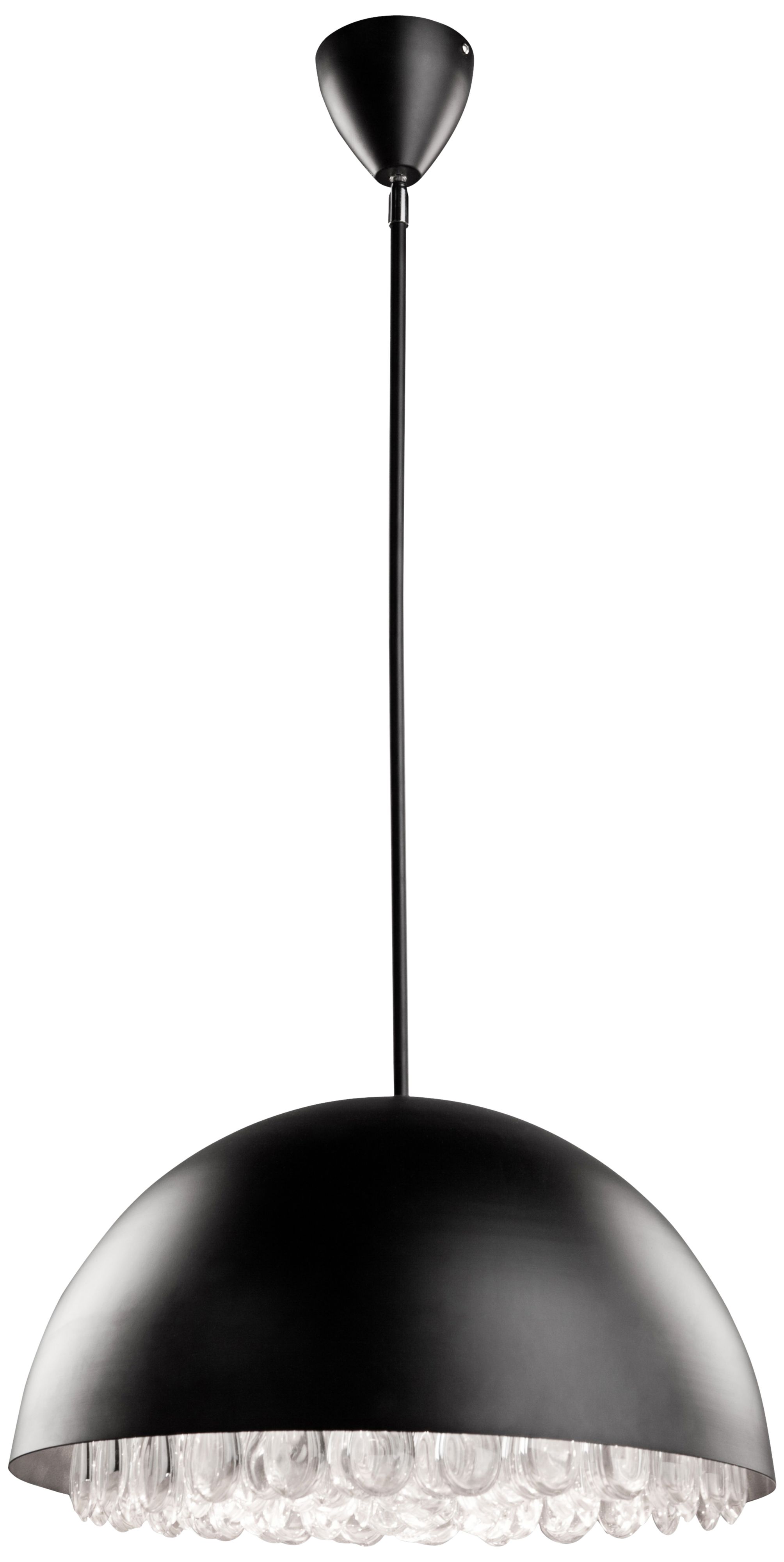 Artcraft Horizon Half Sphere 17" Wide Black Pendant Light