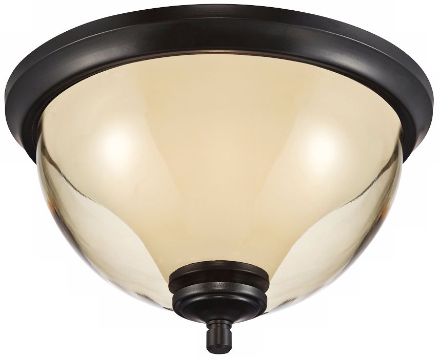 Stockholm 13" Wide Bronze Indoor - Outdoor Ceiling Light