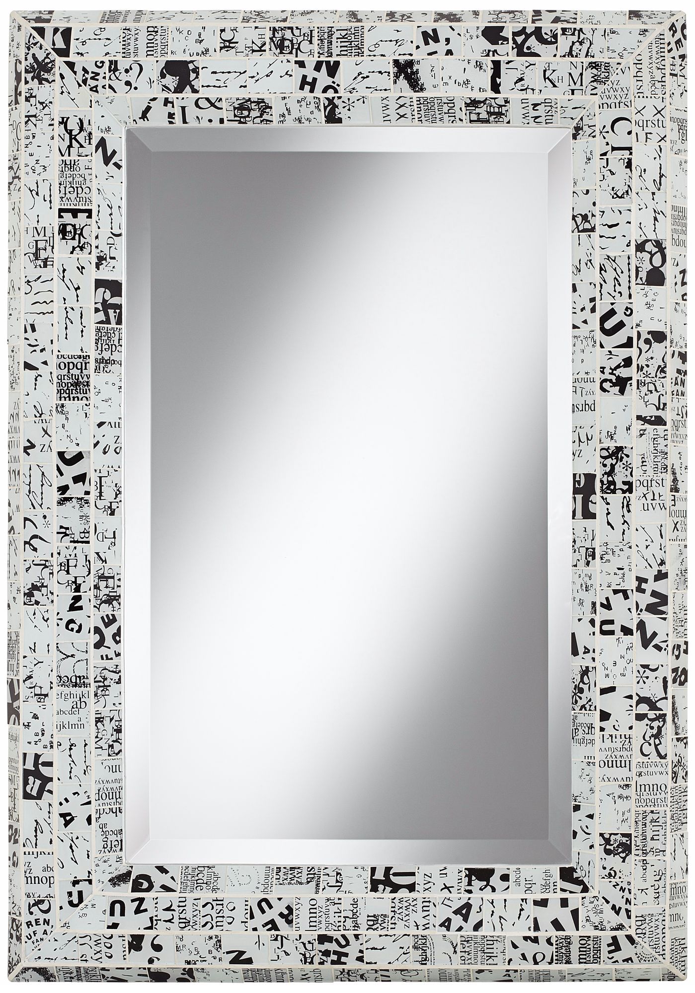 Lettergraph 33" High Mosaic Wall Mirror