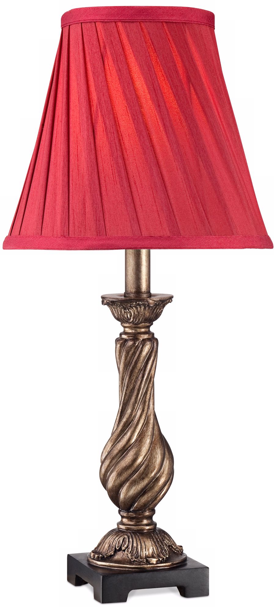 Merlot Swirl Silver Leaf Accent Lamp