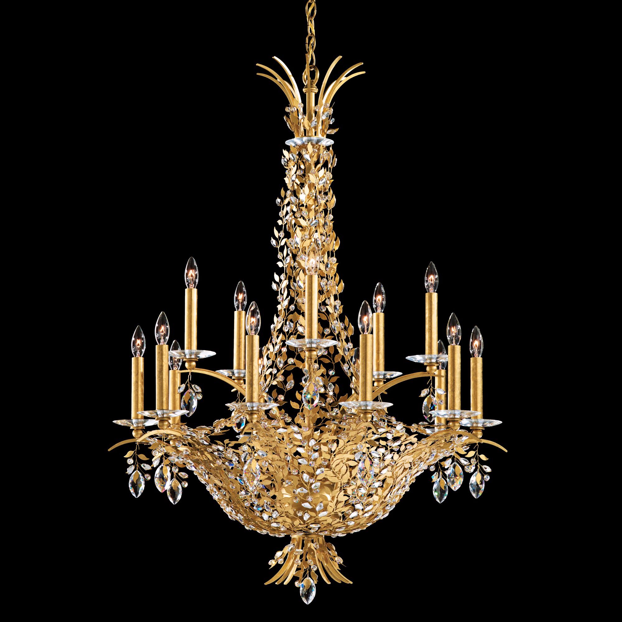 Amytis Gold 15-Light 28 1/4" Schonbek Crystal Chandelier