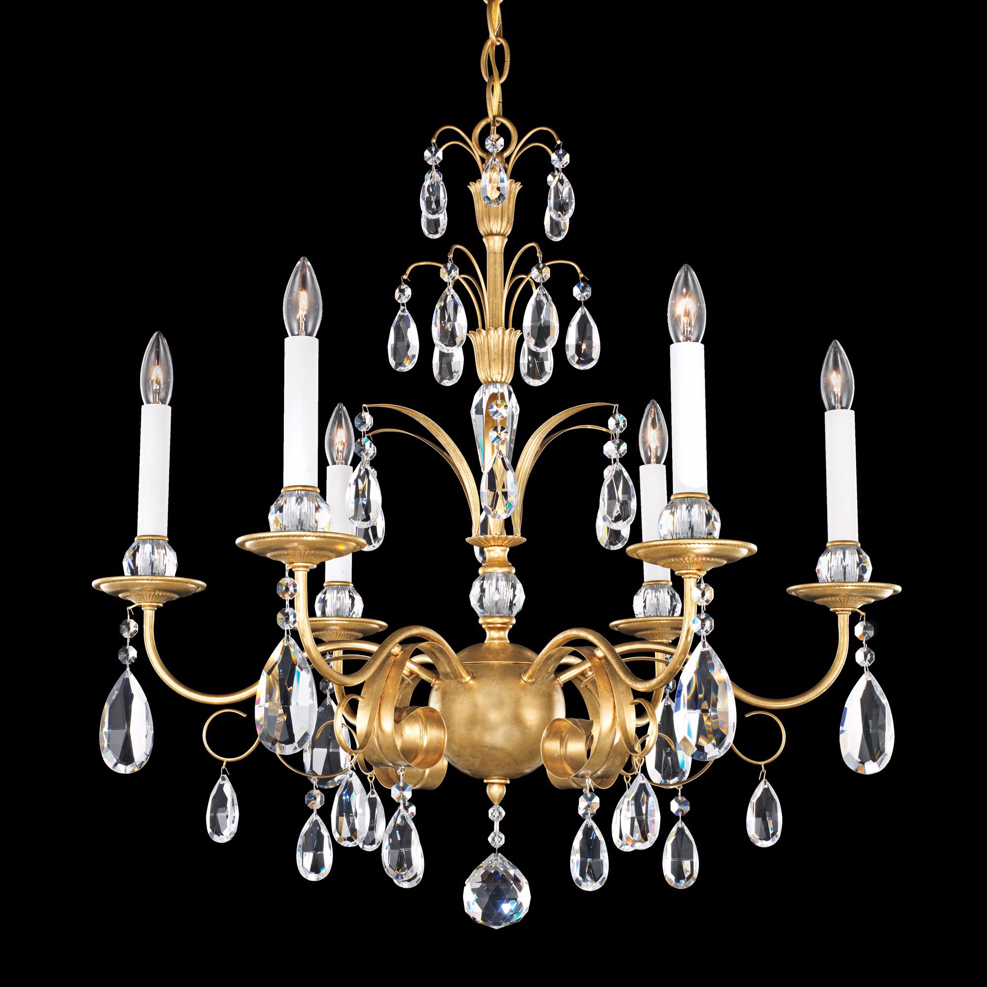Schonbek Crystal Emperio 24" Wide Heriloom Gold Chandelier